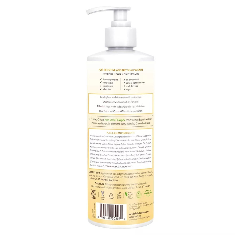 Babo Botanicals Moisturizing Baby Shampoo & Wash