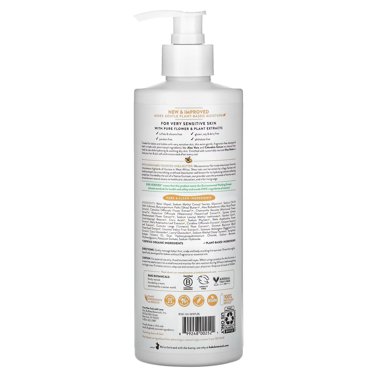 Babo Botanicals Sensitive Baby Shampoo & Wash