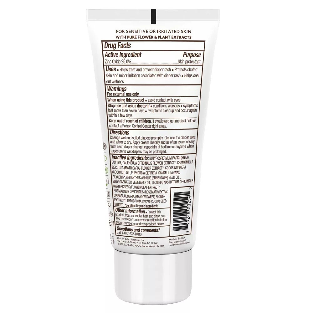 Babo Botanicals Sensitive Baby Diaper Cream