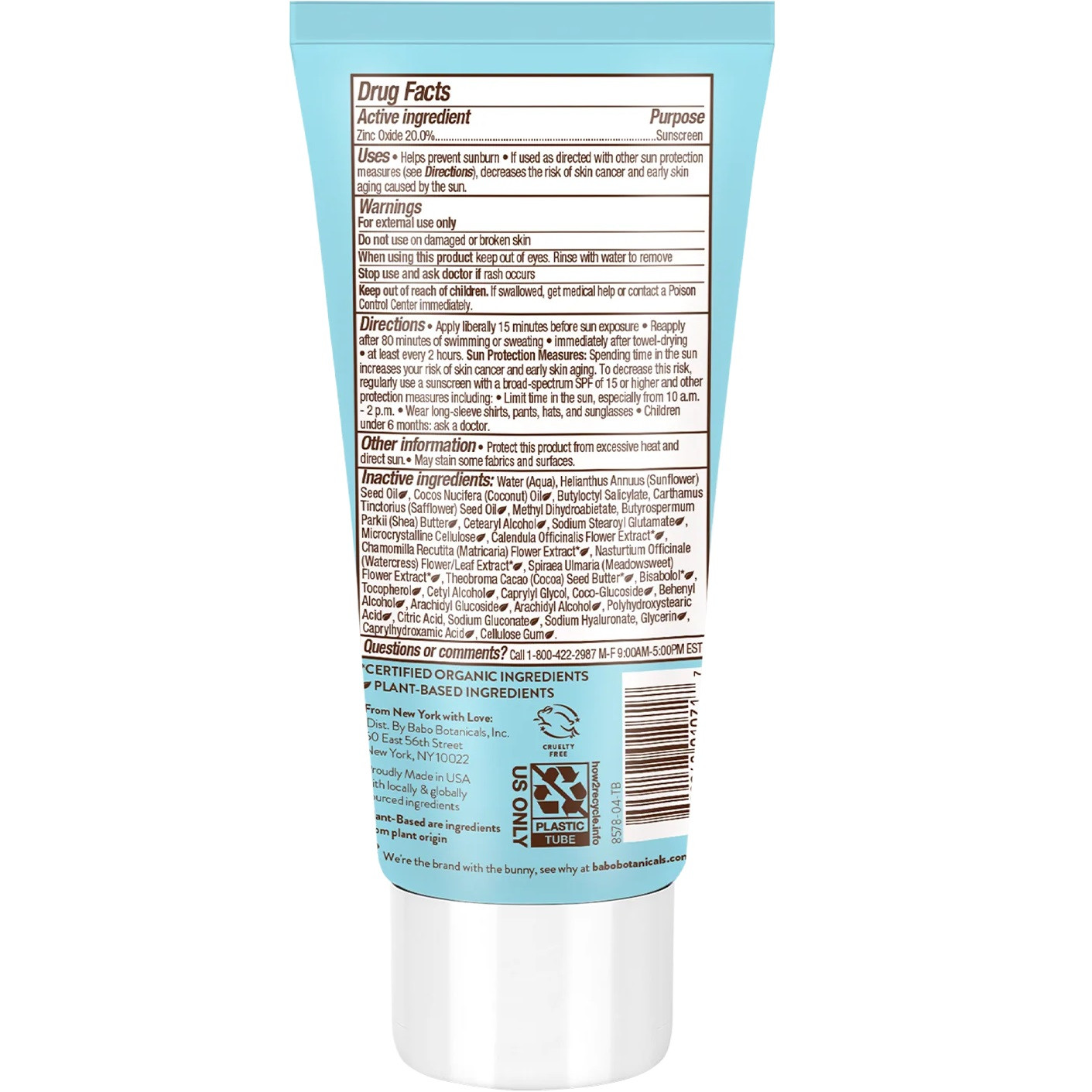 Babo Botanicals Baby Mineral Sunscreen Lotion