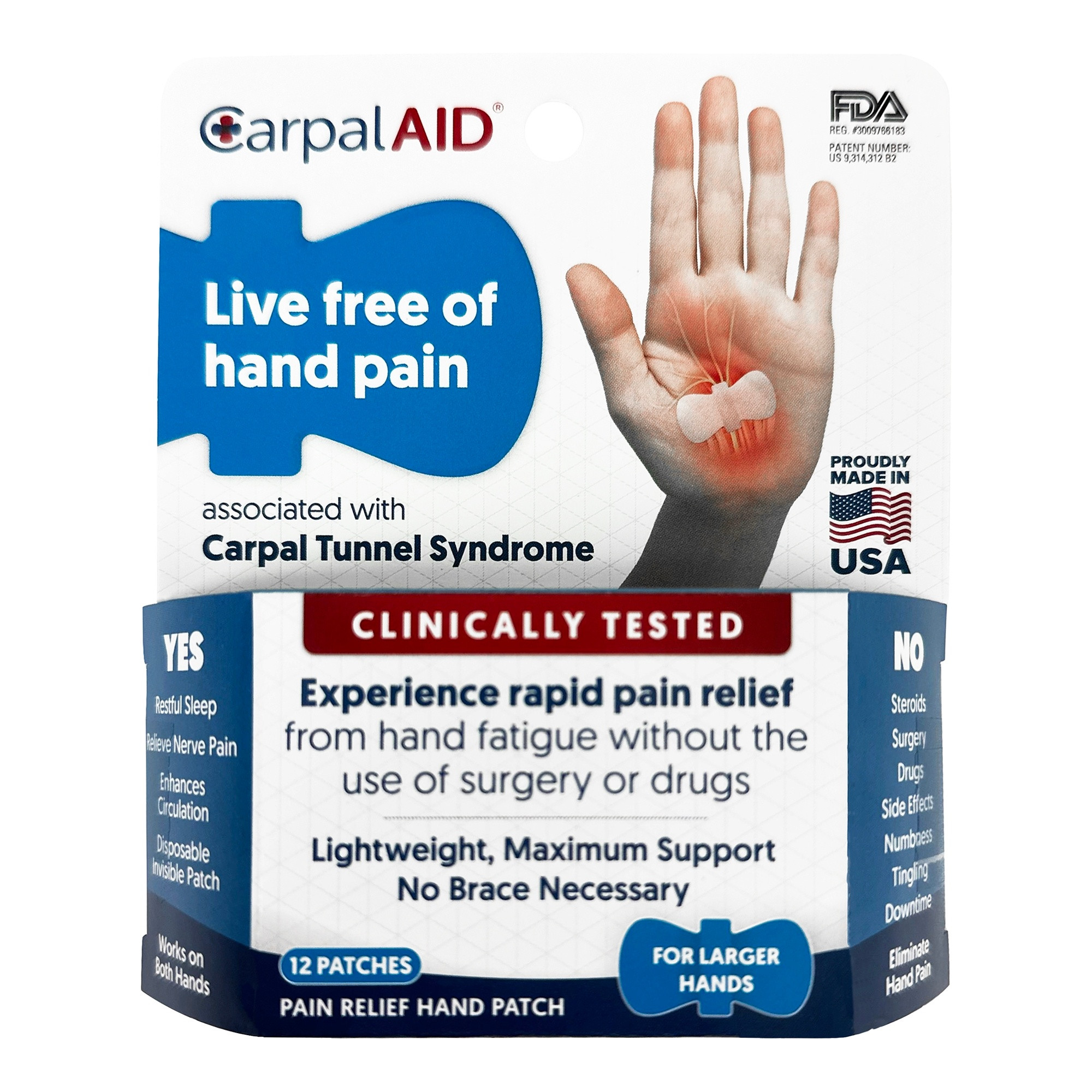 Carpal Aid Relief Patch