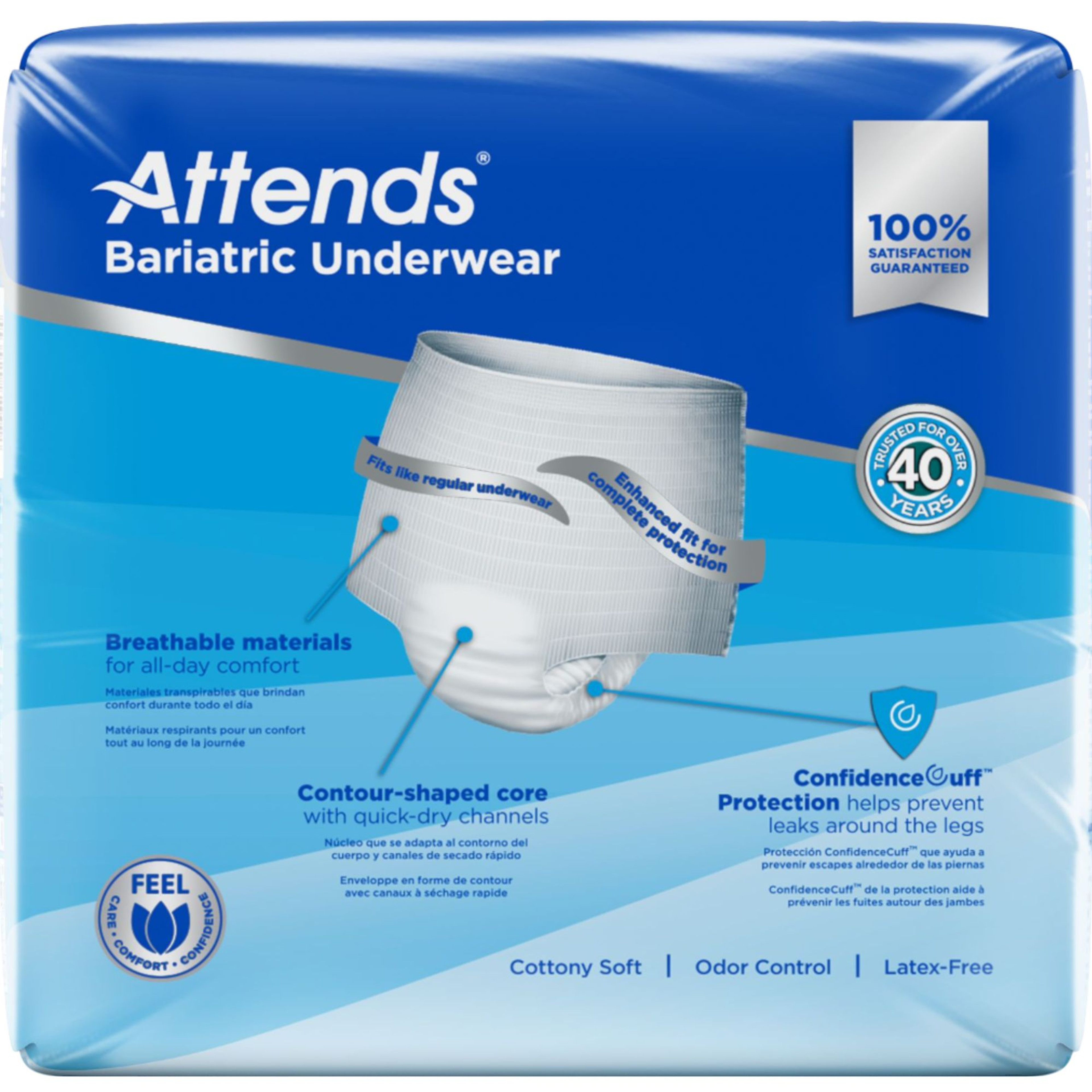 Attends Bariatric Pull-Up Underwear, Moderate