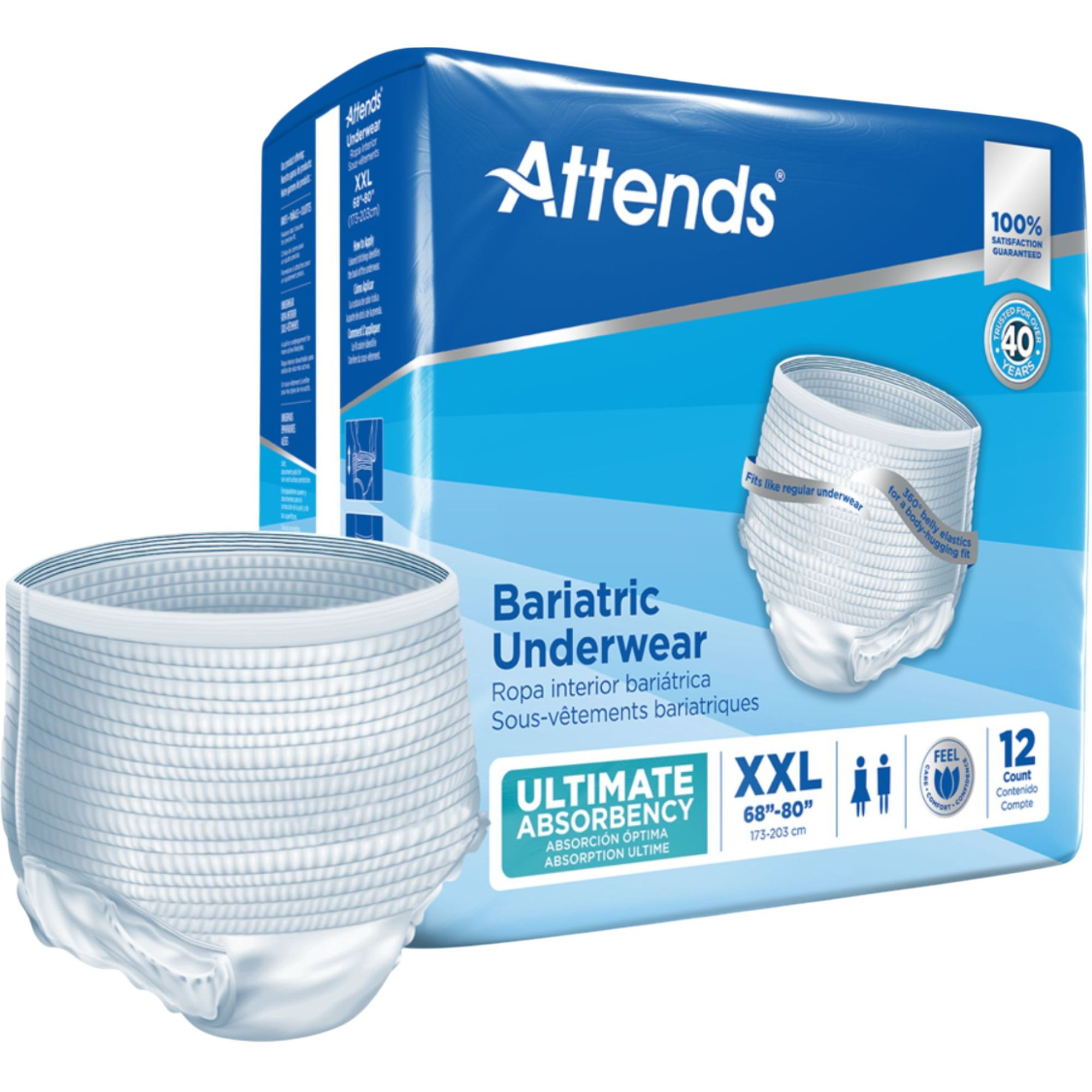 Attends Bariatric Pull-Up Underwear, Moderate