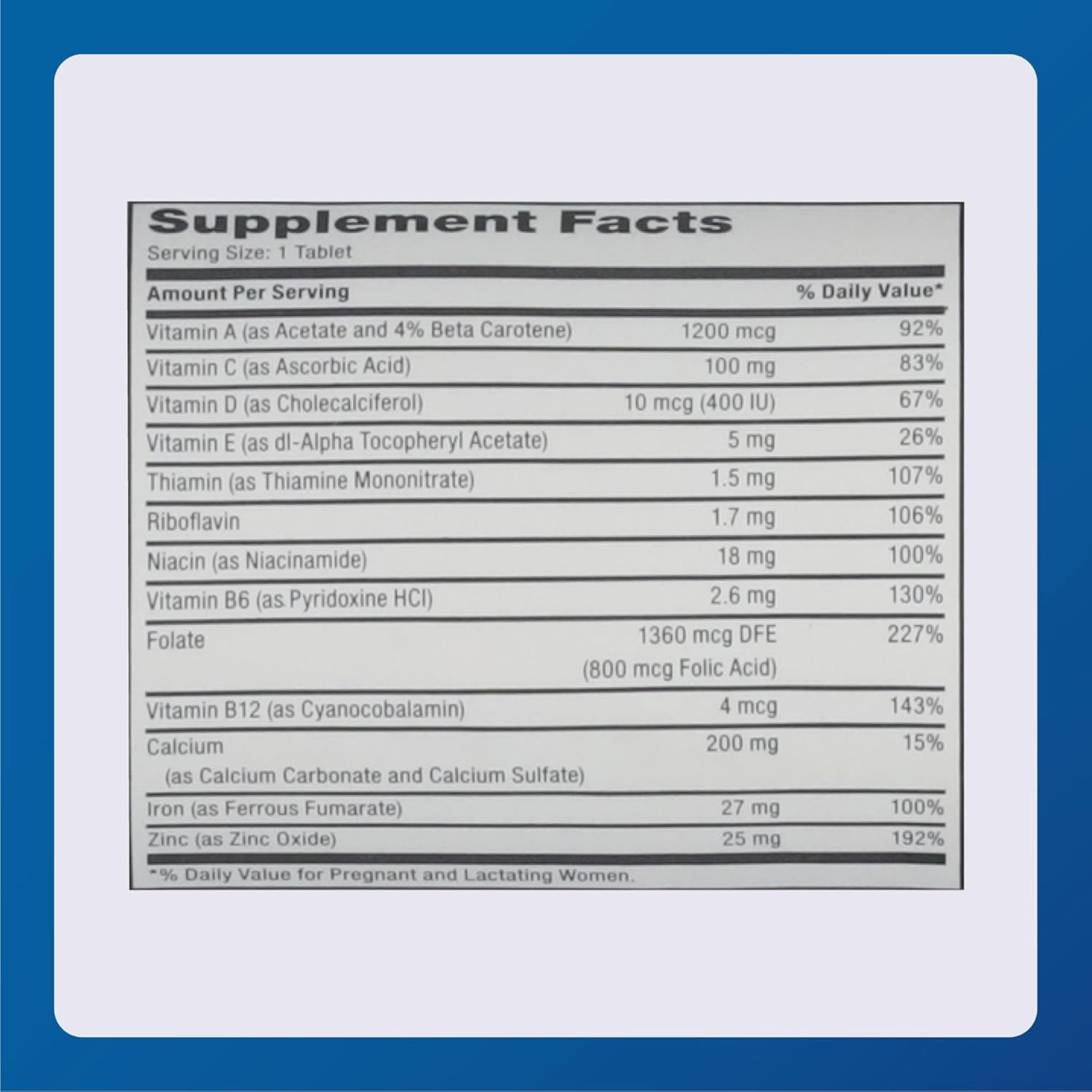 Major Prenatal Vitamin