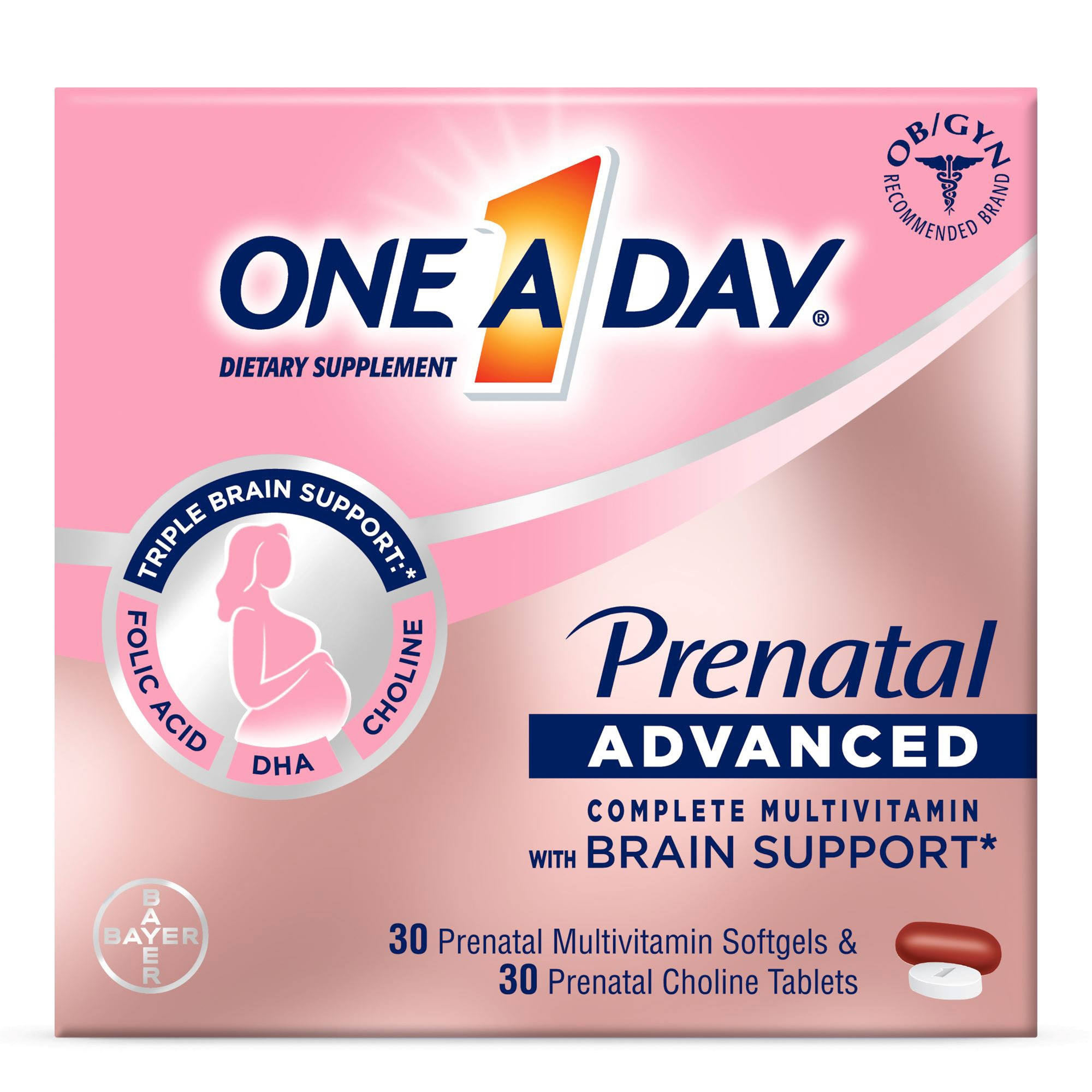 One A Day Prenatal Advanced Multivitamin with Brain Support