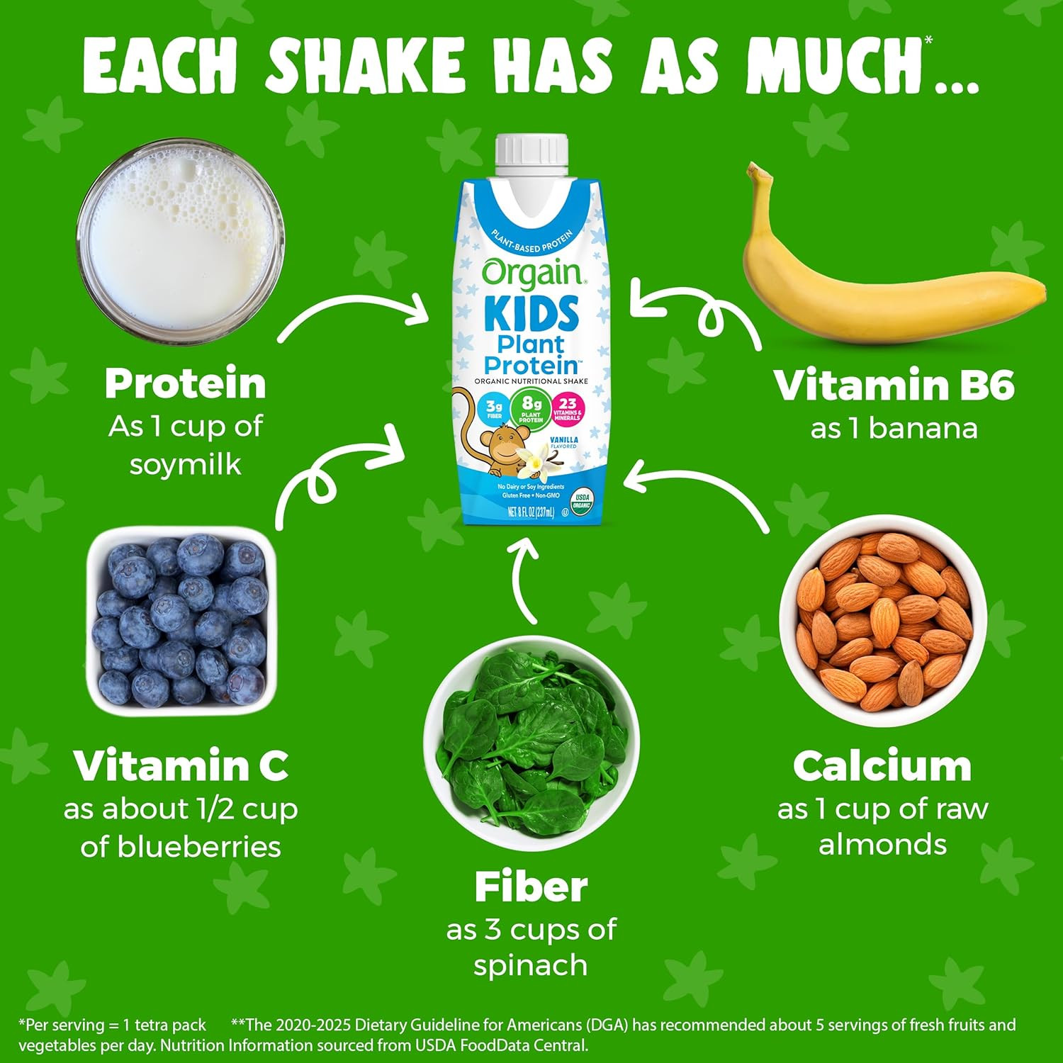 Orgain Kids Plant Protein Organic Nutritional Shake, Vanilla