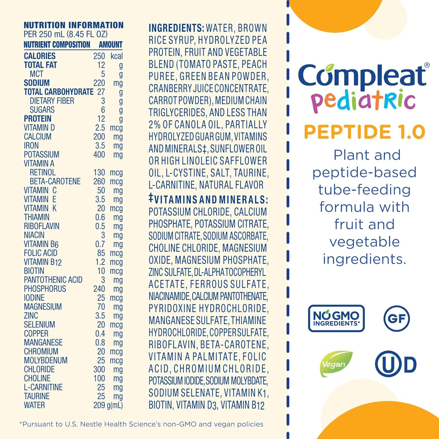 Compleat Pediatric Peptide 1.0 Cal Tube Feeding Formula