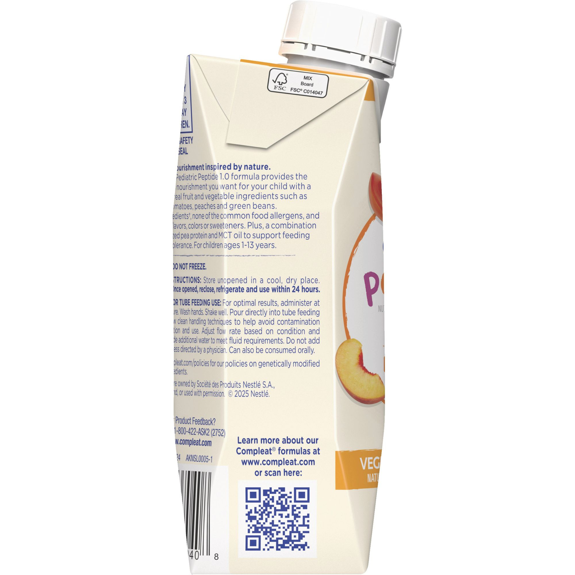 Compleat Pediatric Peptide 1.0 Cal Tube Feeding Formula