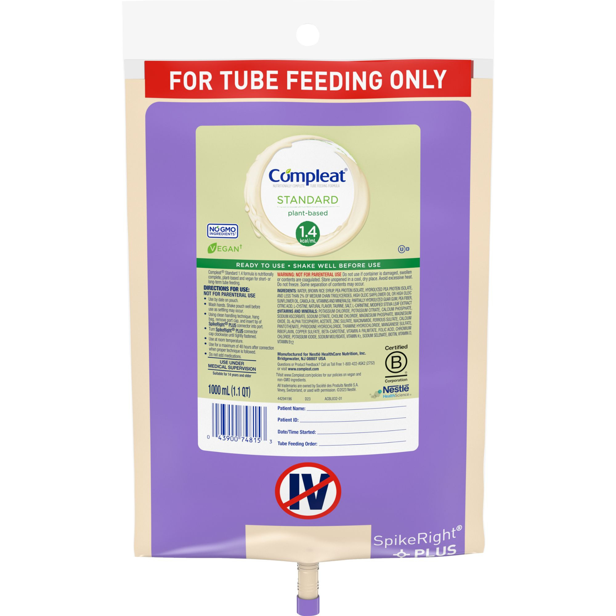 Compleat Standard 1.4 Cal Tube Feeding Formula