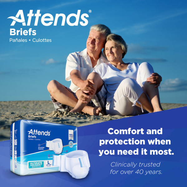 Attends Briefs with Tabs, Ultimate Absorbency