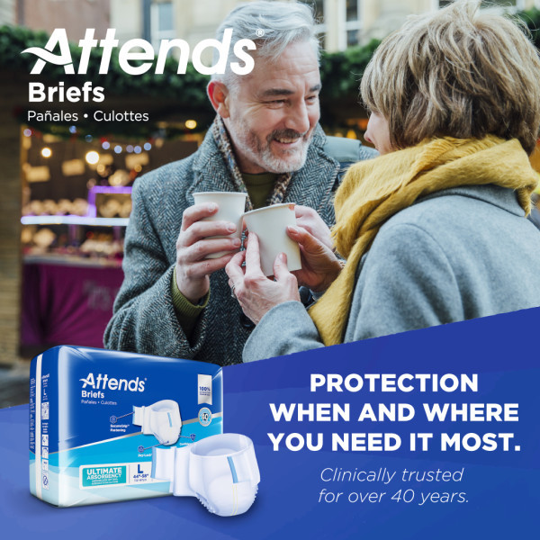 Attends Briefs with Tabs, Ultimate Absorbency