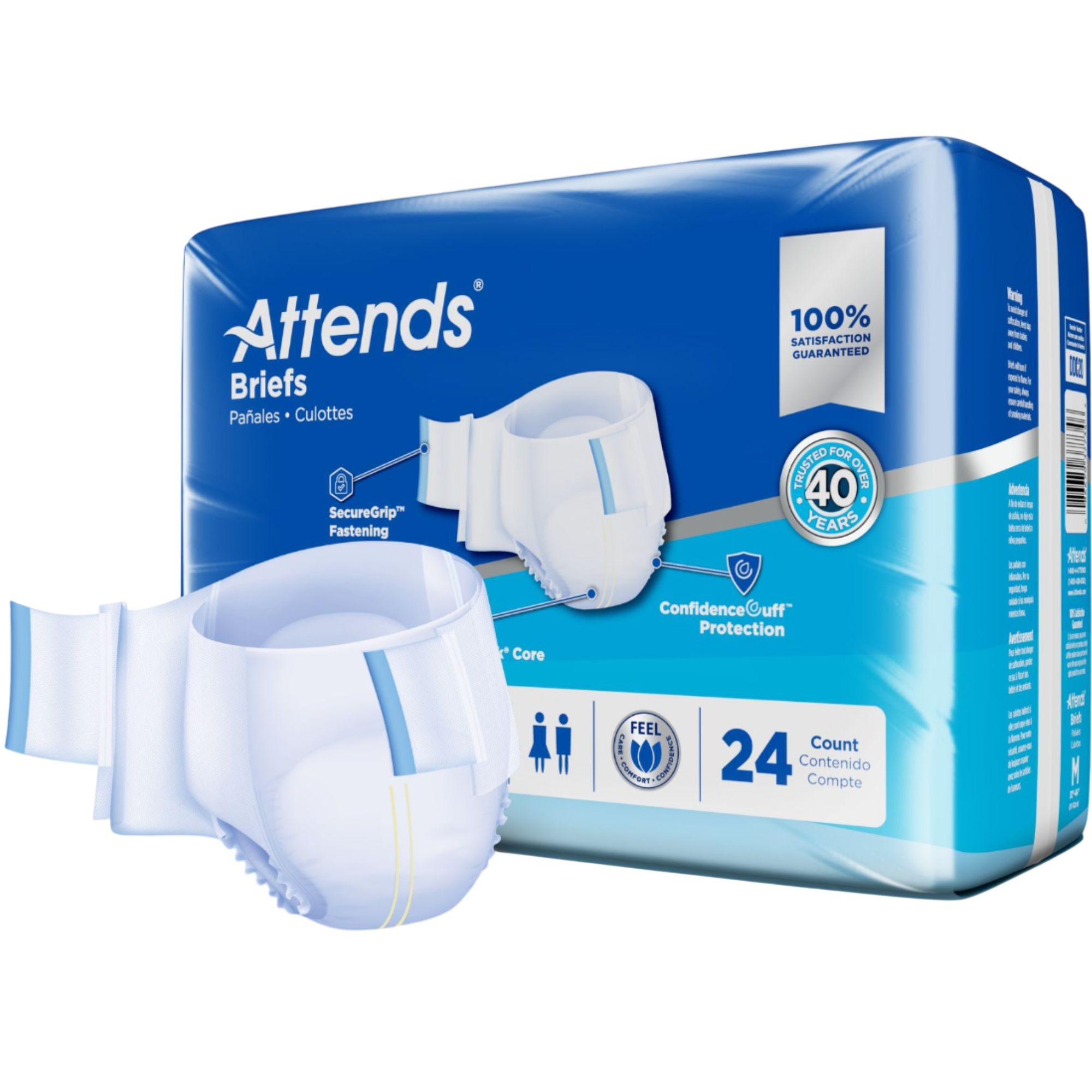 Attends Briefs with Tabs, Ultimate Absorbency