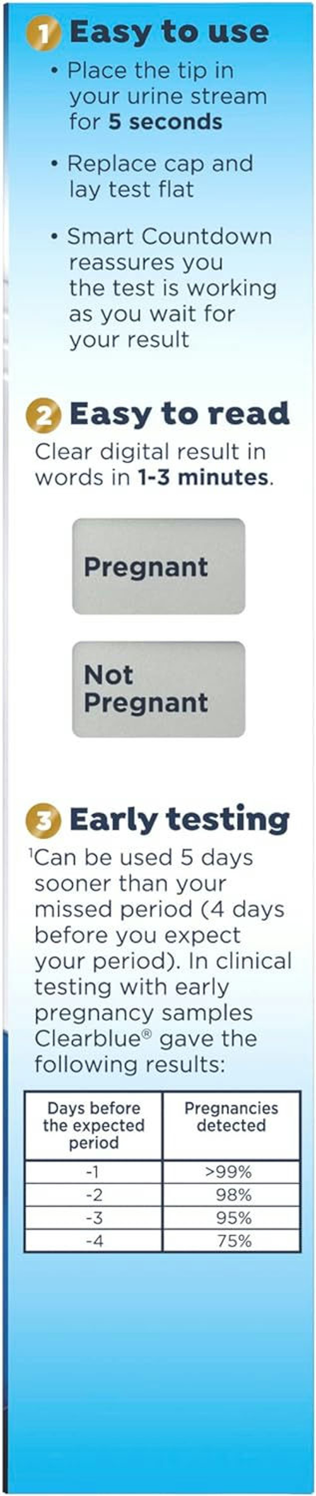 Clearblue Digital Pregnancy Test with Smart Countdown