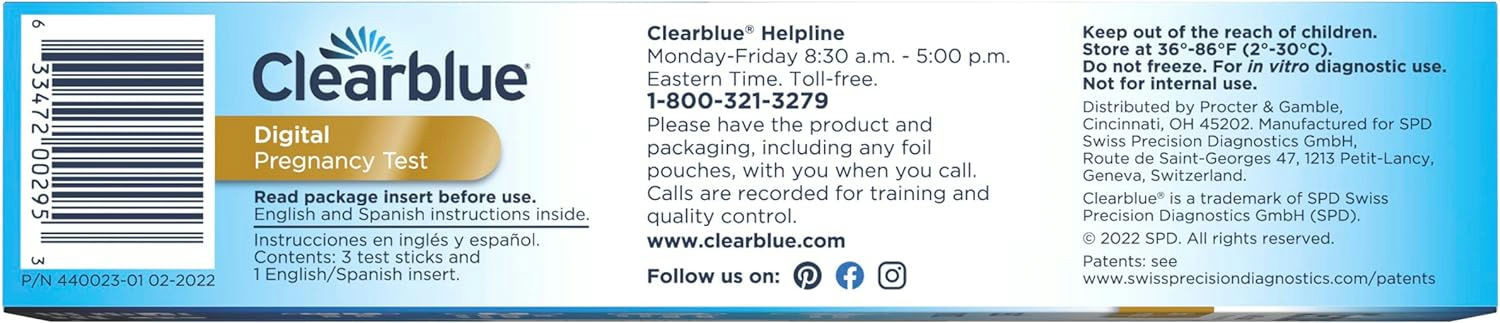 Clearblue Digital Pregnancy Test with Smart Countdown