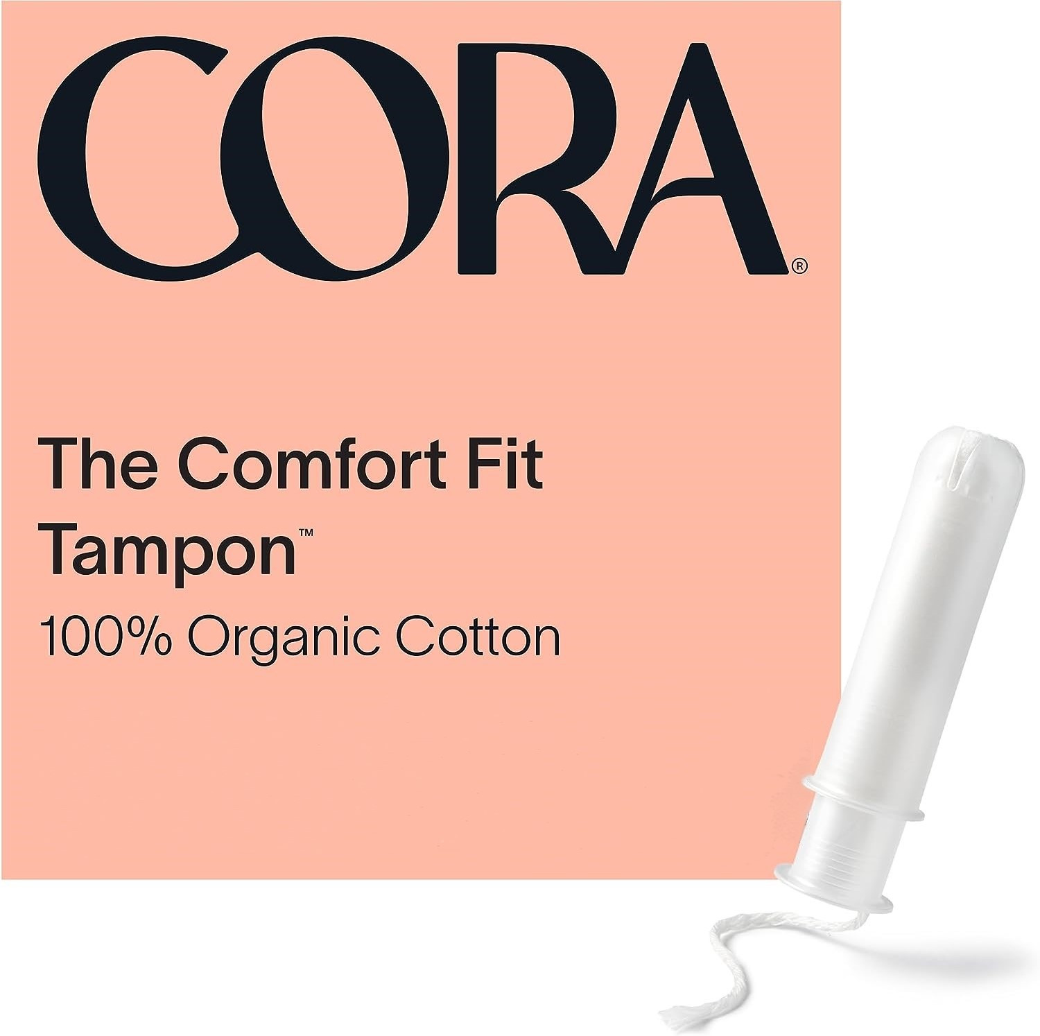 Cora Organic Cotton Tampons With Applicator