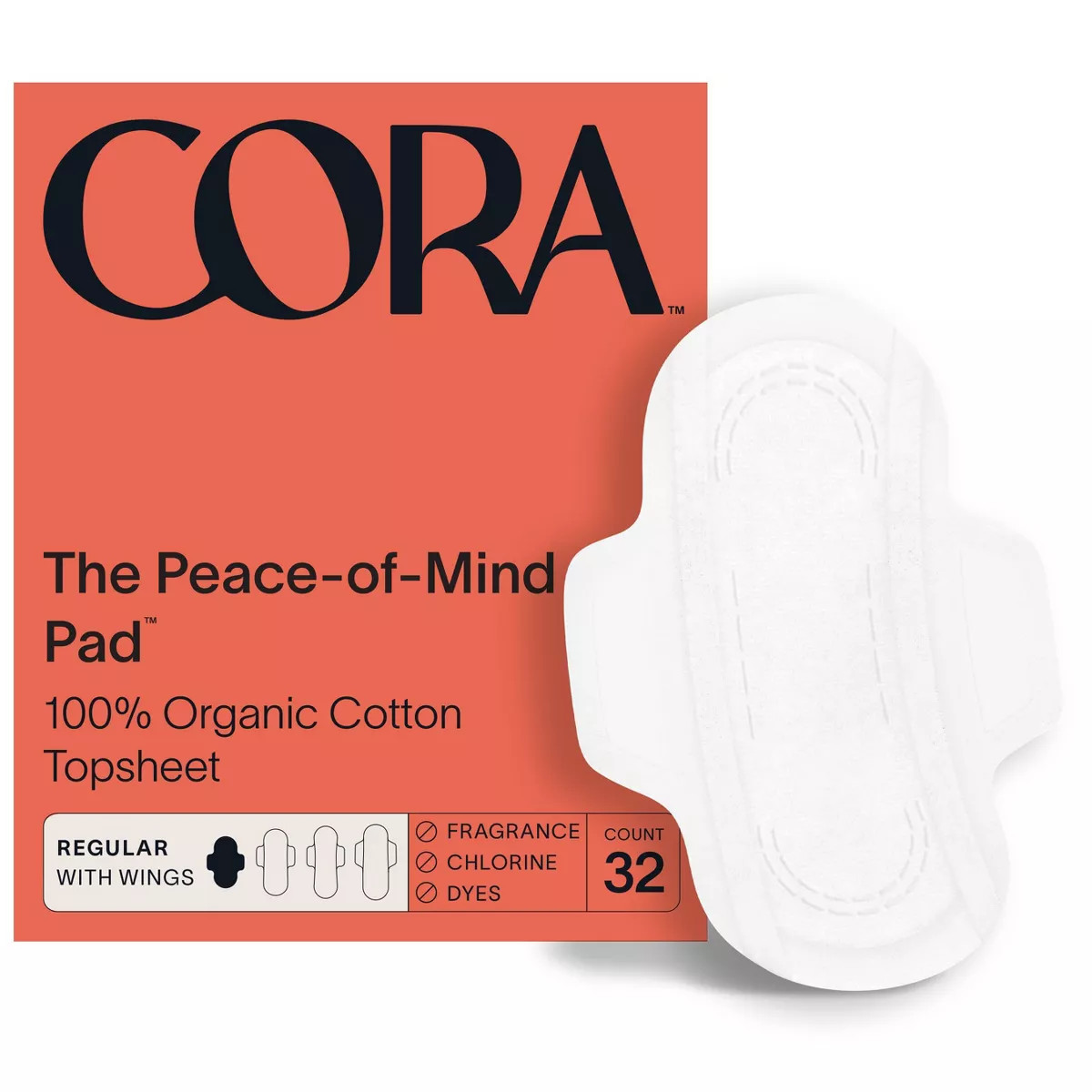 Cora Organic Cotton Topsheet Period Pads