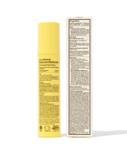 Sun Bum Daily Mineral Sunscreen Moisturizer, SPF 30