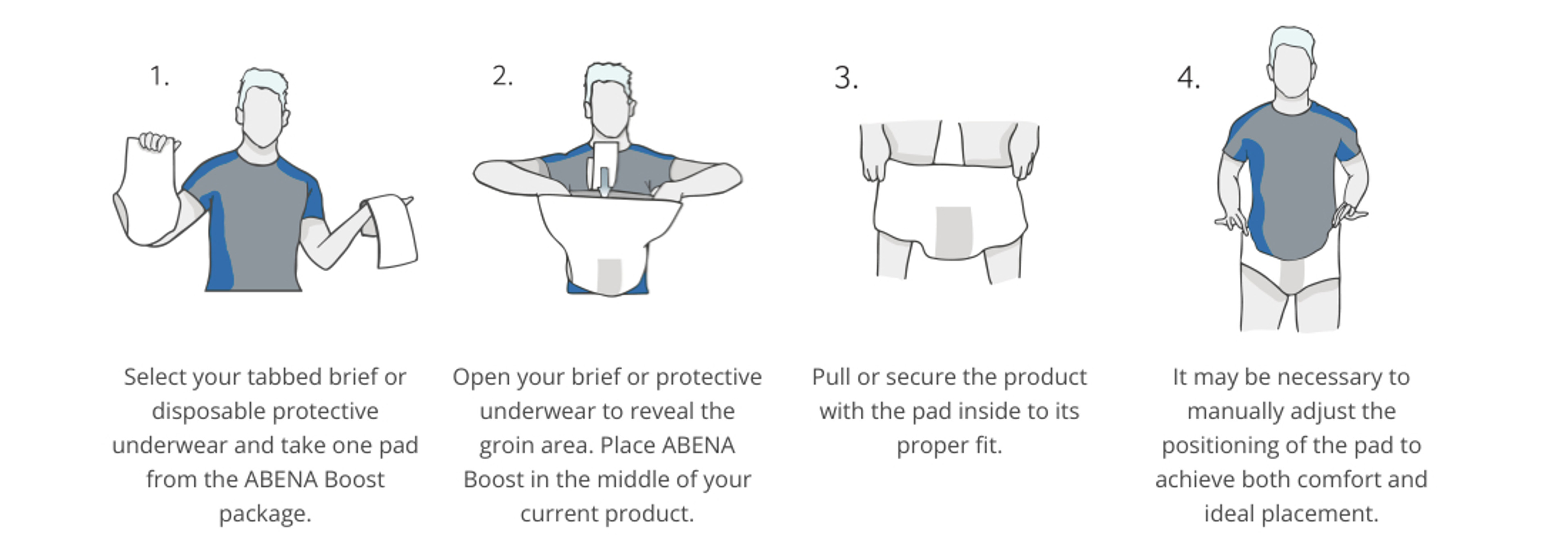 Abena Boost Booster Pad, How to wear