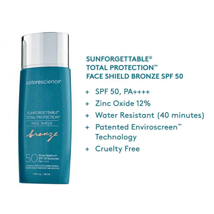 Sunforgettable Total Protection Face Shield, Bronze, SPF 50
