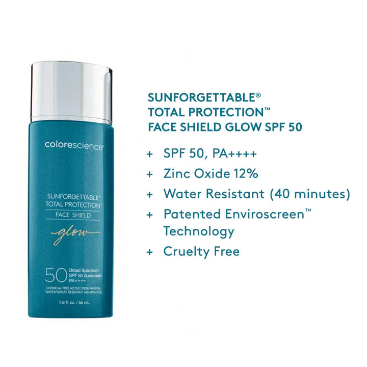 Sunforgettable Total Protection Face Shield, Glow, SPF 50