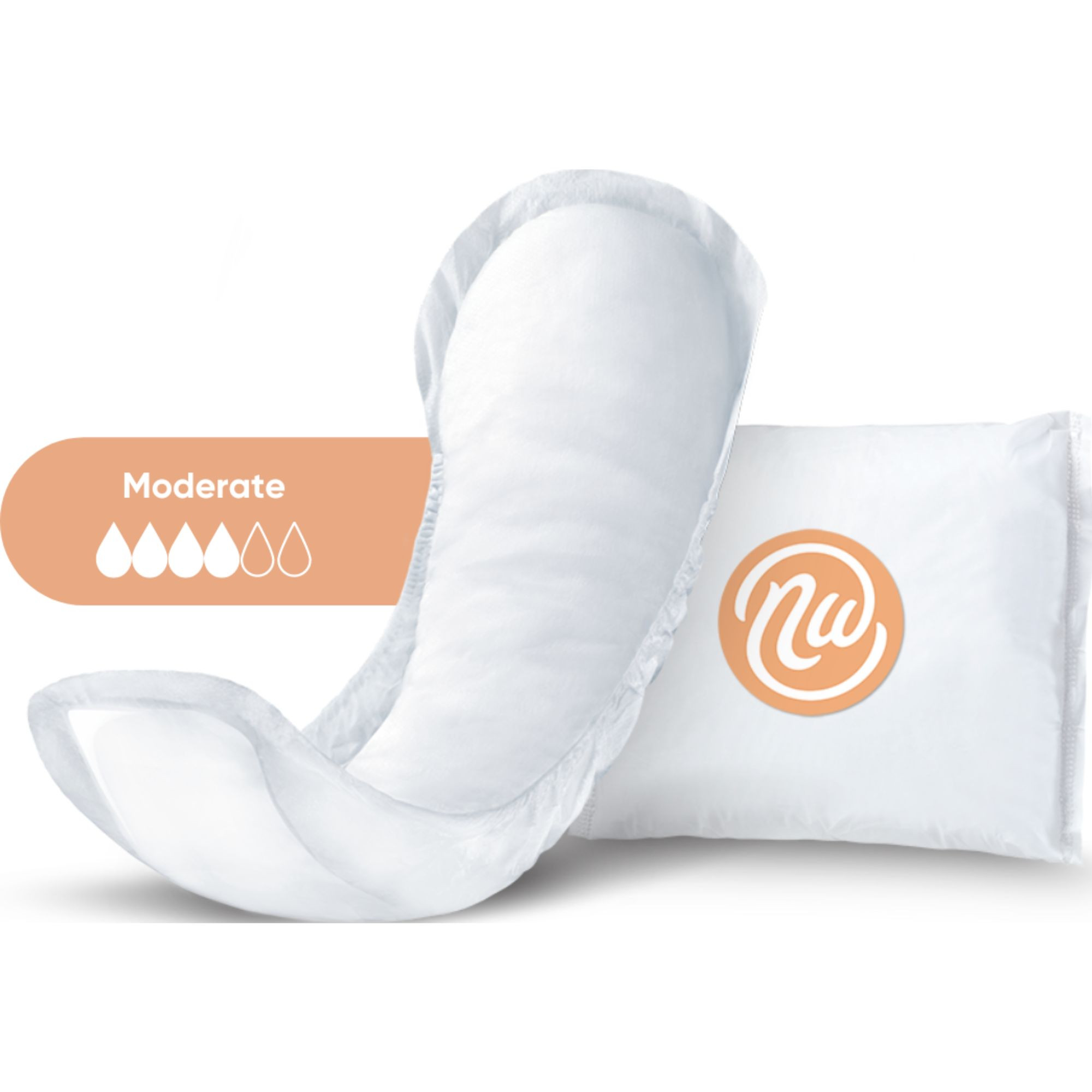 Nexwear Incontinence Pad, Moderate Absorbency
