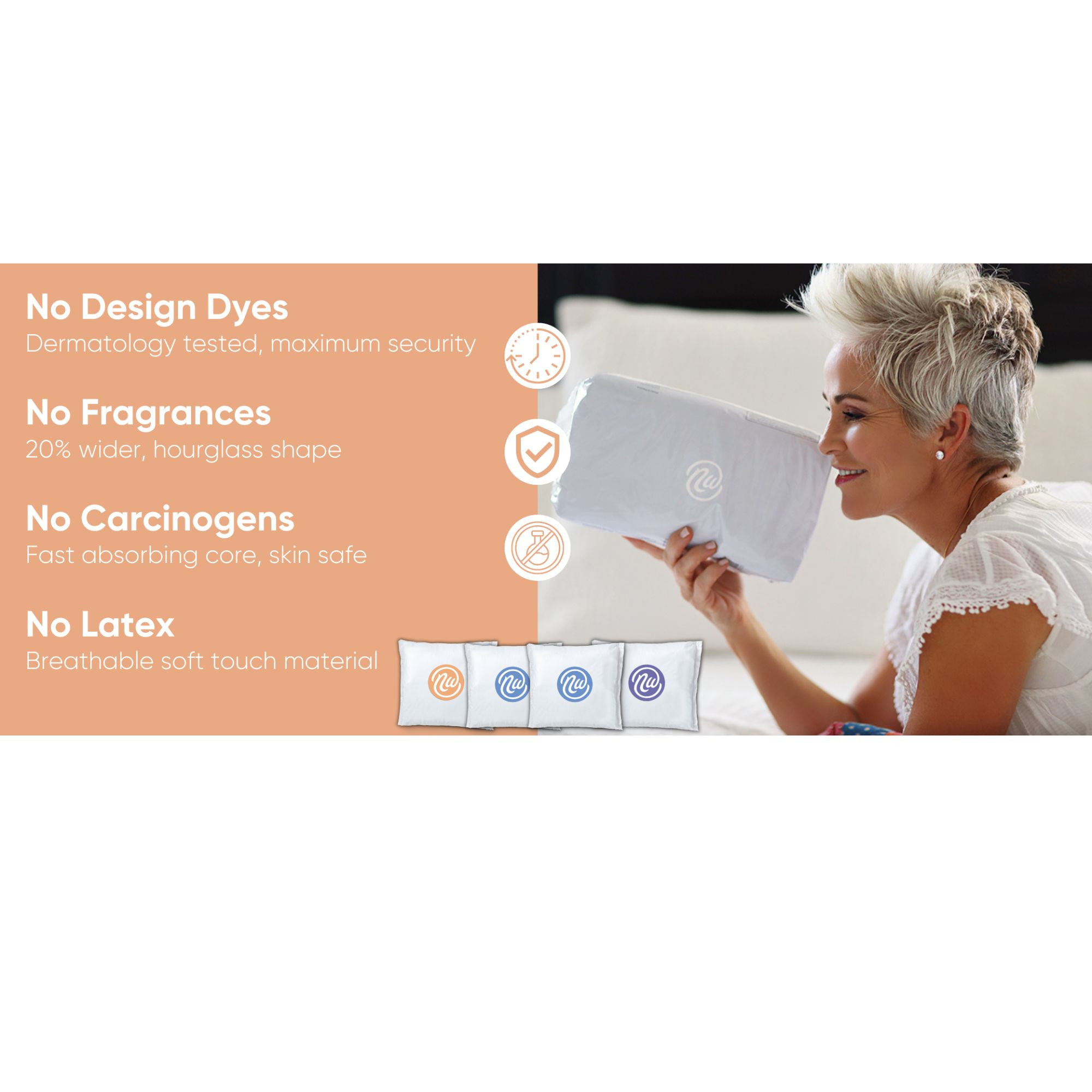 Nexwear Incontinence Pad, Moderate Absorbency