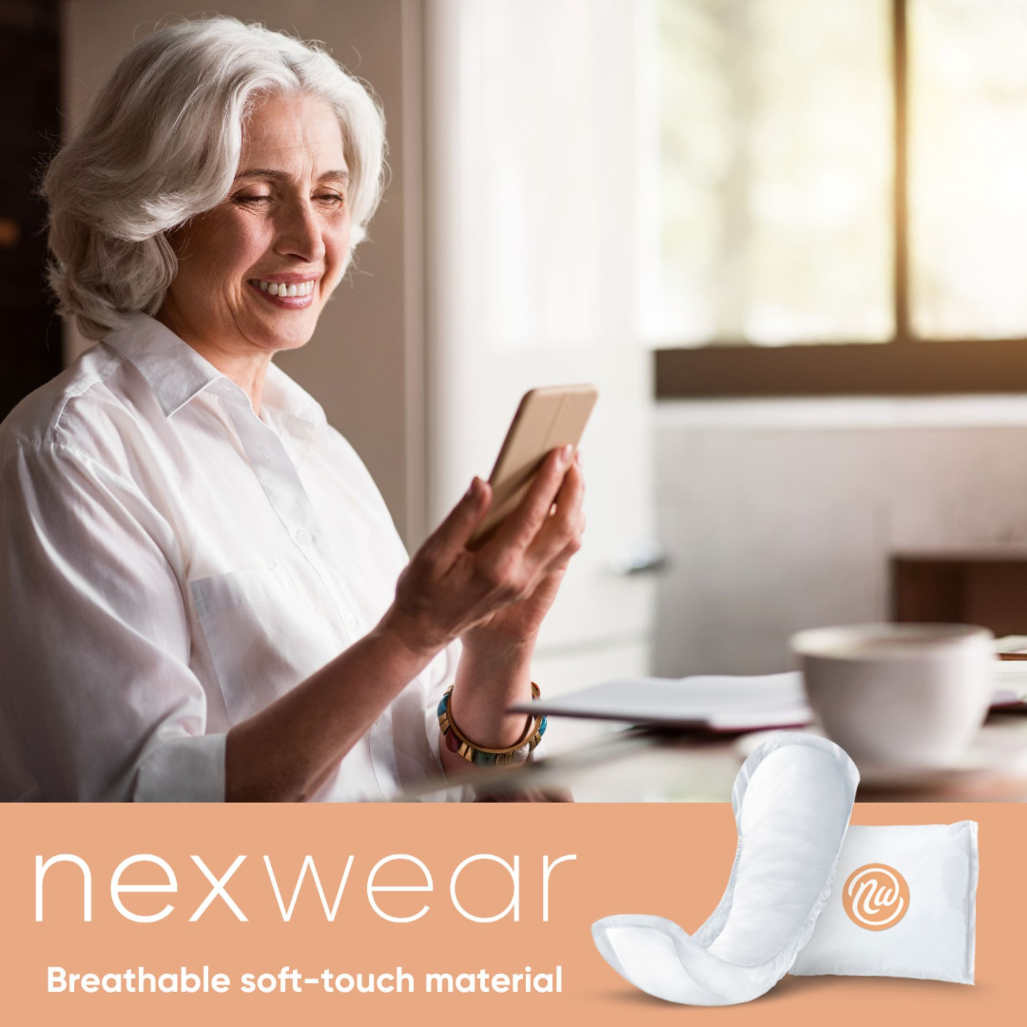 Nexwear Incontinence Pad, Moderate Absorbency