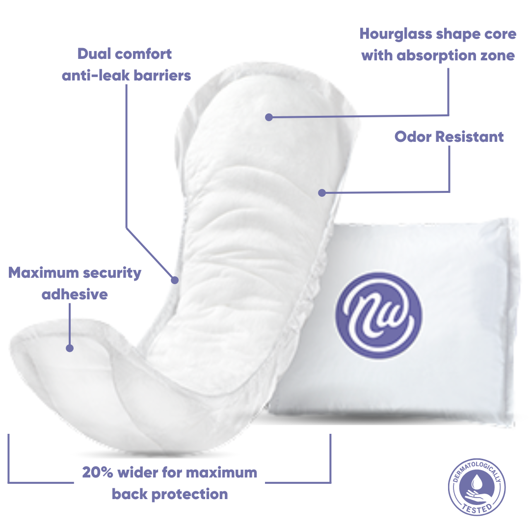 Nexwear Ultimate Incontinence Pad, Heavy Absorbency