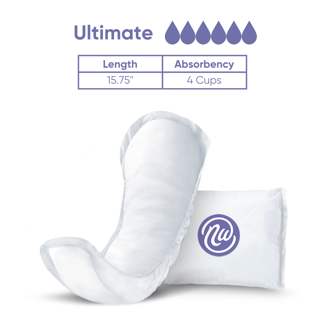 Nexwear Ultimate Incontinence Pad, Heavy Absorbency