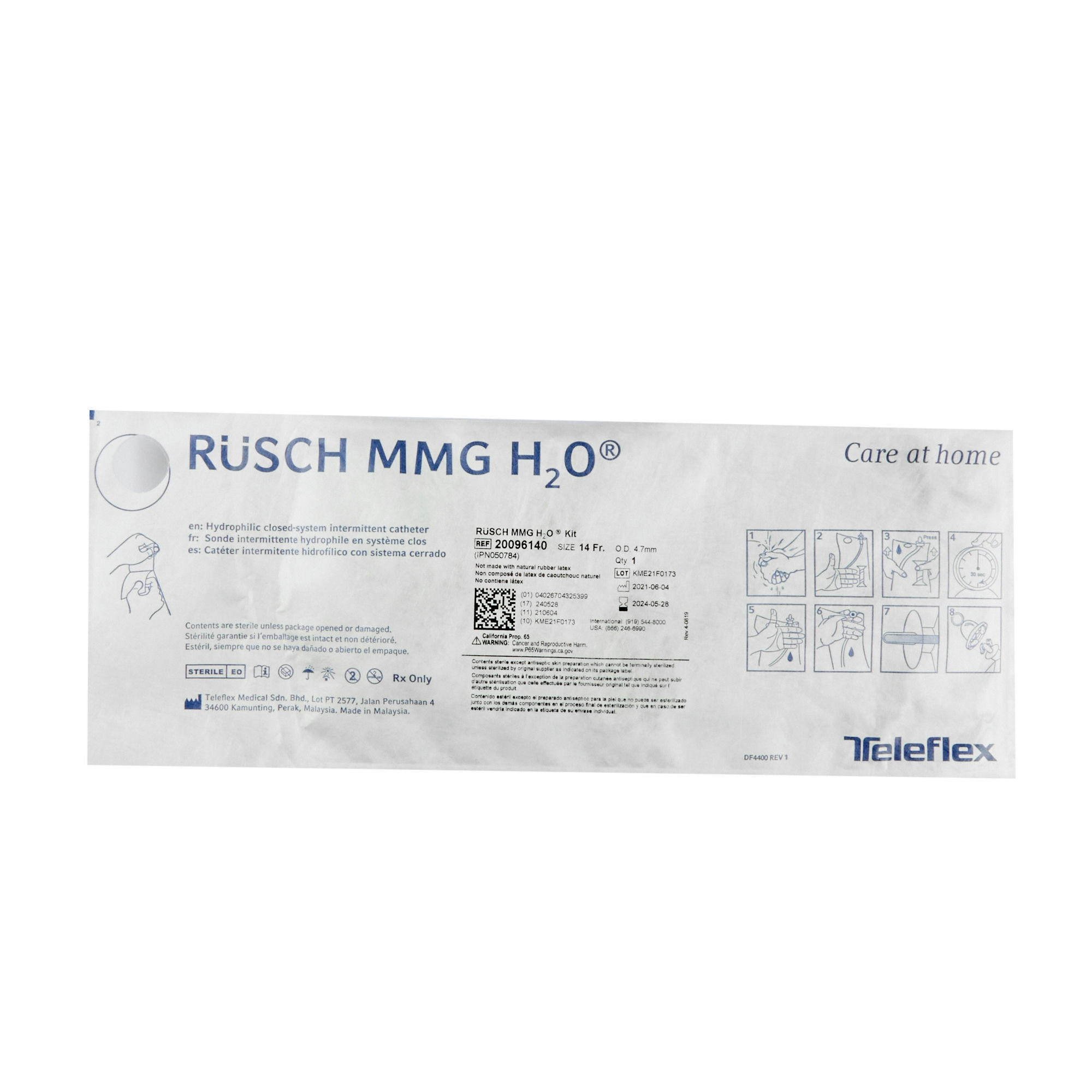 Teleflex Intermittent Catheter Kit MMG H20 Closed System, Hydrophilic Coated