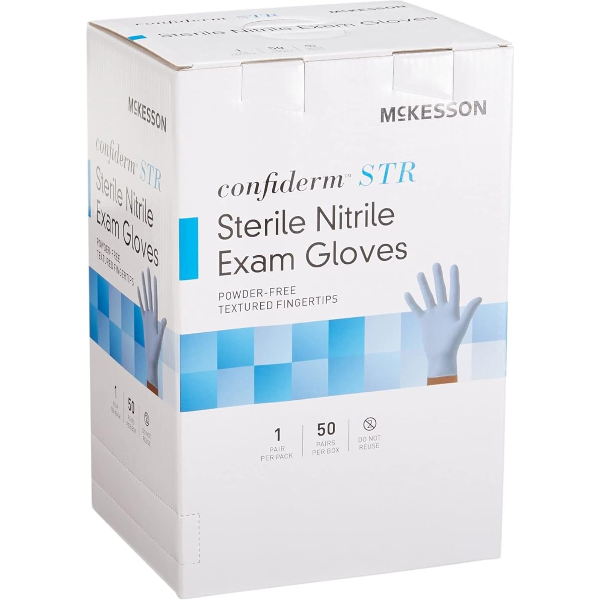 McKesson STR Nitrile Exam Gloves, Blue