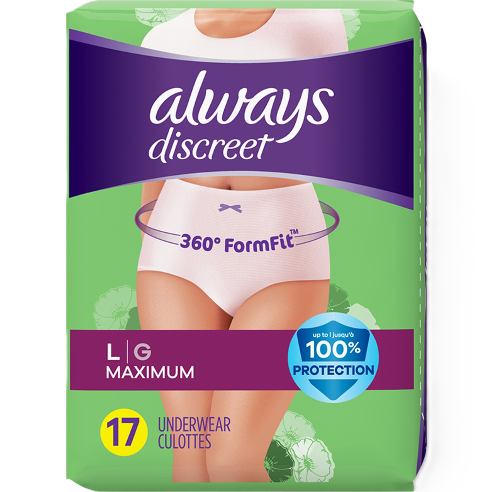 Always Discreet Pull-Up Underwear for Women, Maximum