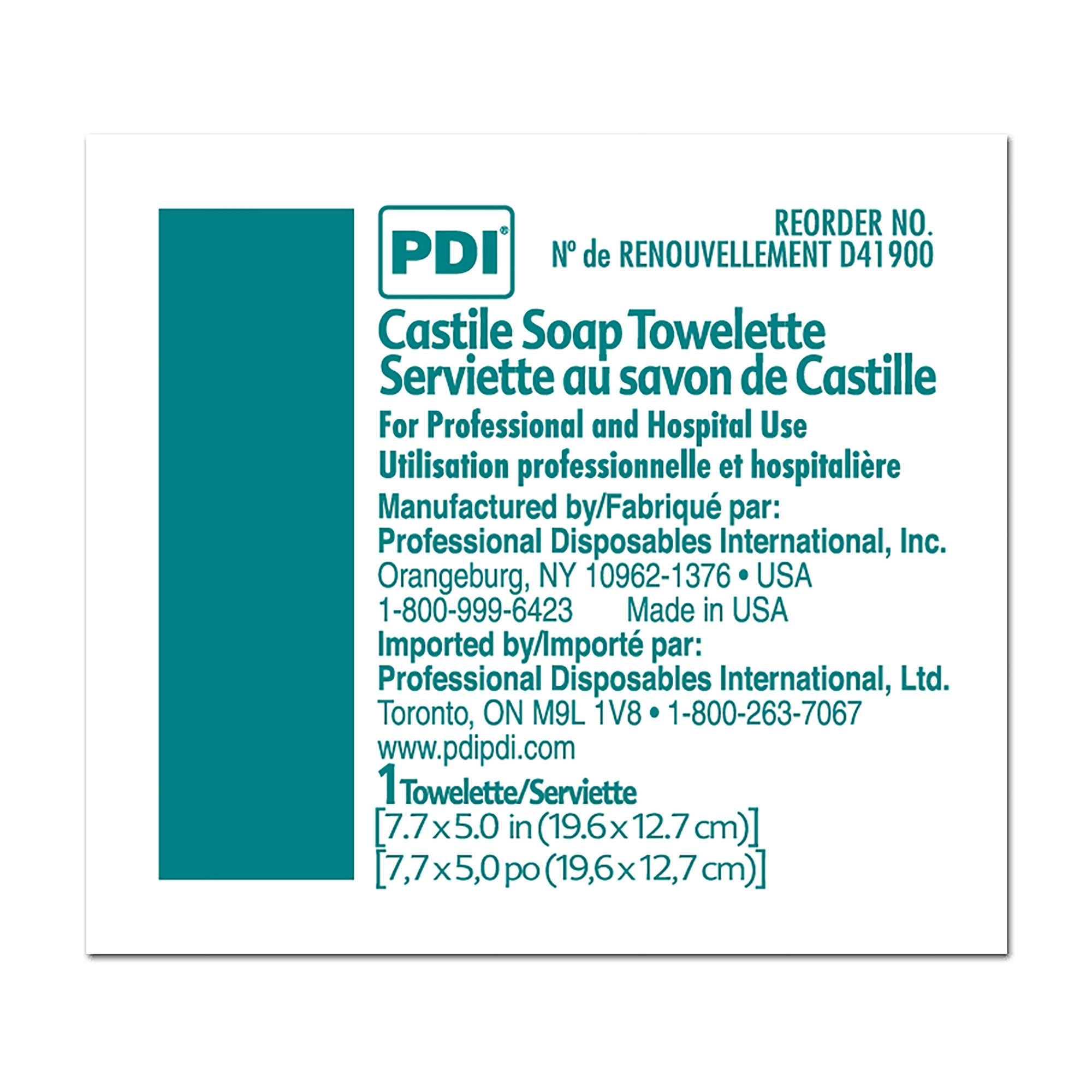 PDI Castile Soap Towelettes, Scented