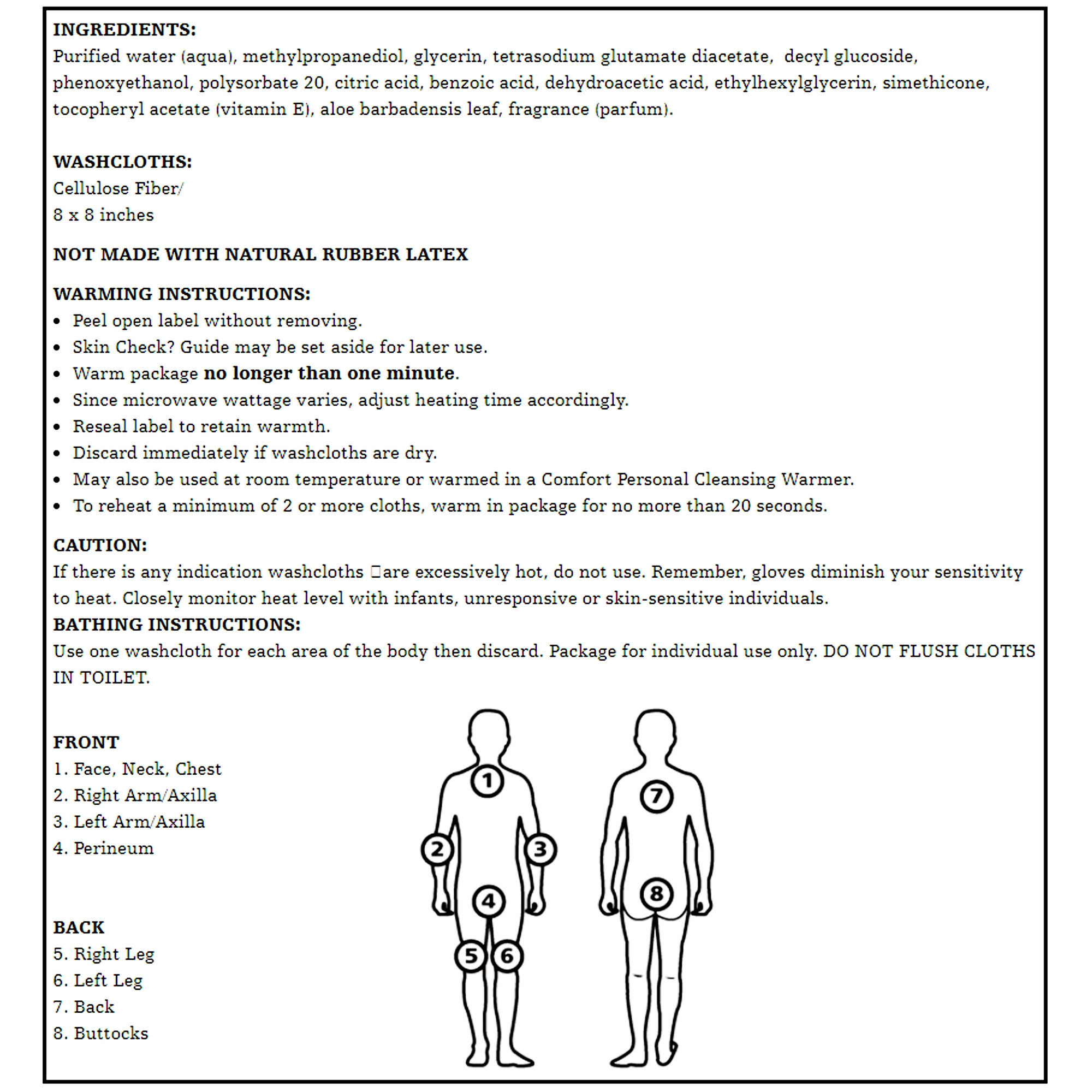 Sage Products Rinse-Free Bath Wipe, Heavy Weight