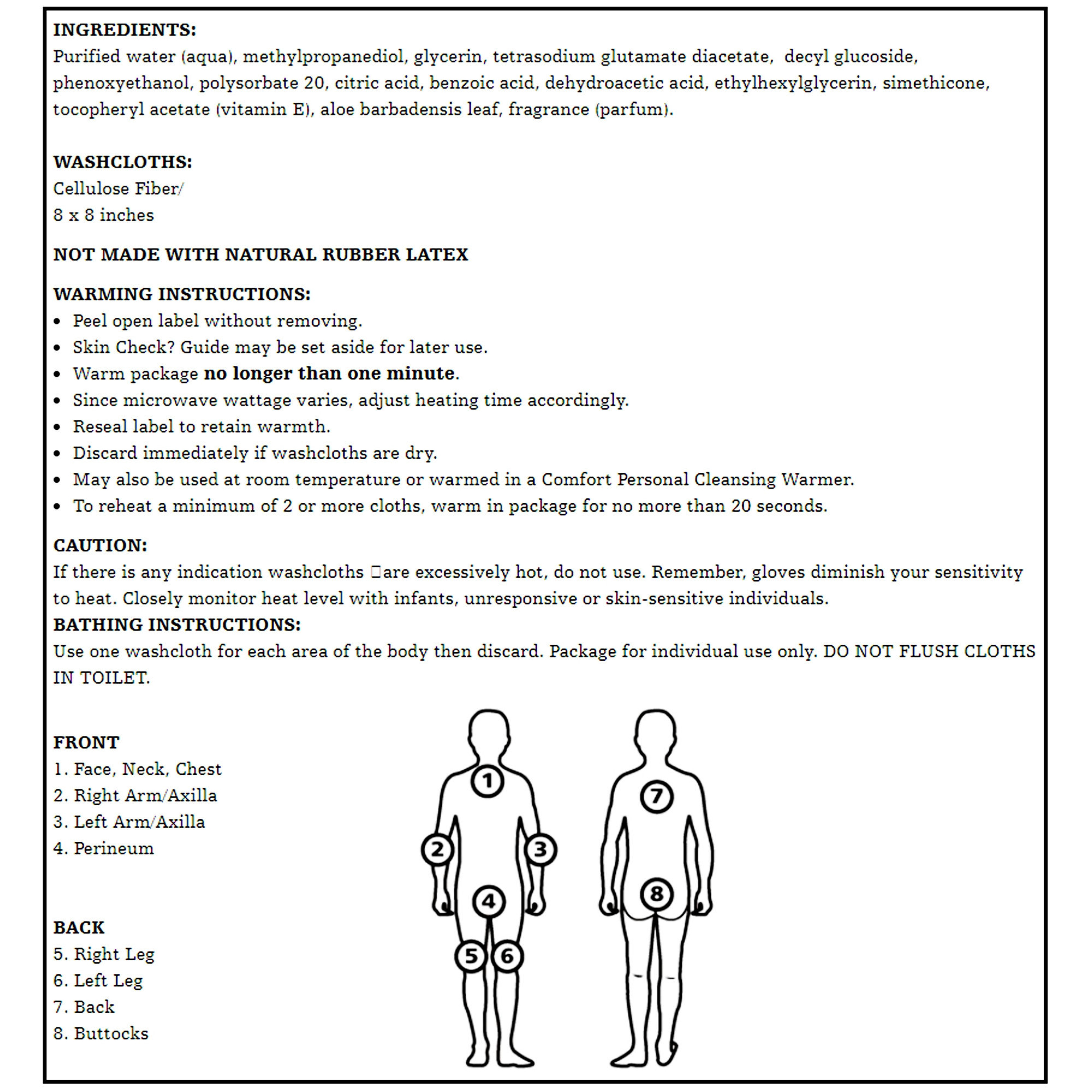 Sage Products Rinse-Free Bath Wipe, Heavy Weight