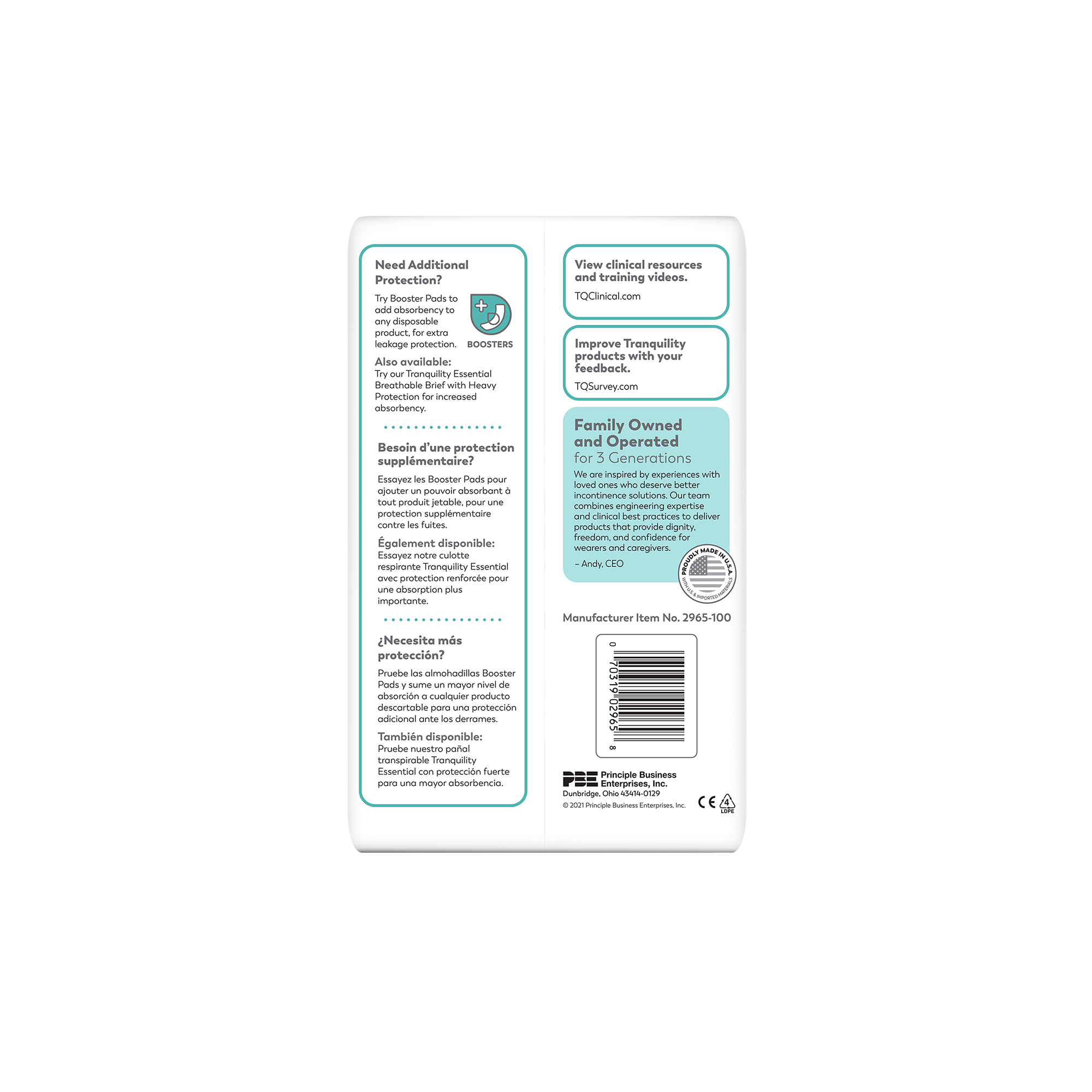 Tranquility Essential Breathable Briefs, Moderate