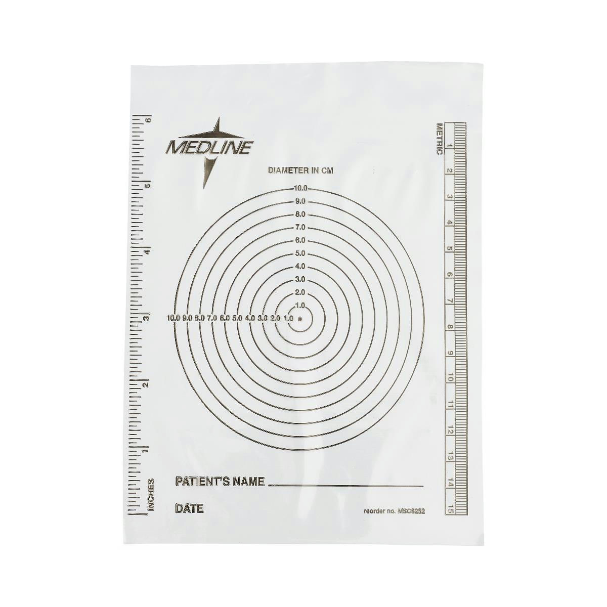 Medline Bullseye Plastic Wound Ruler