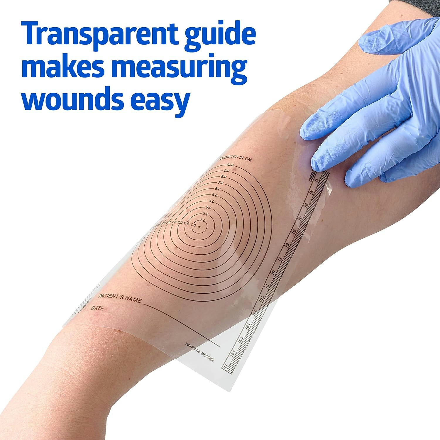 Medline Bullseye Plastic Wound Ruler