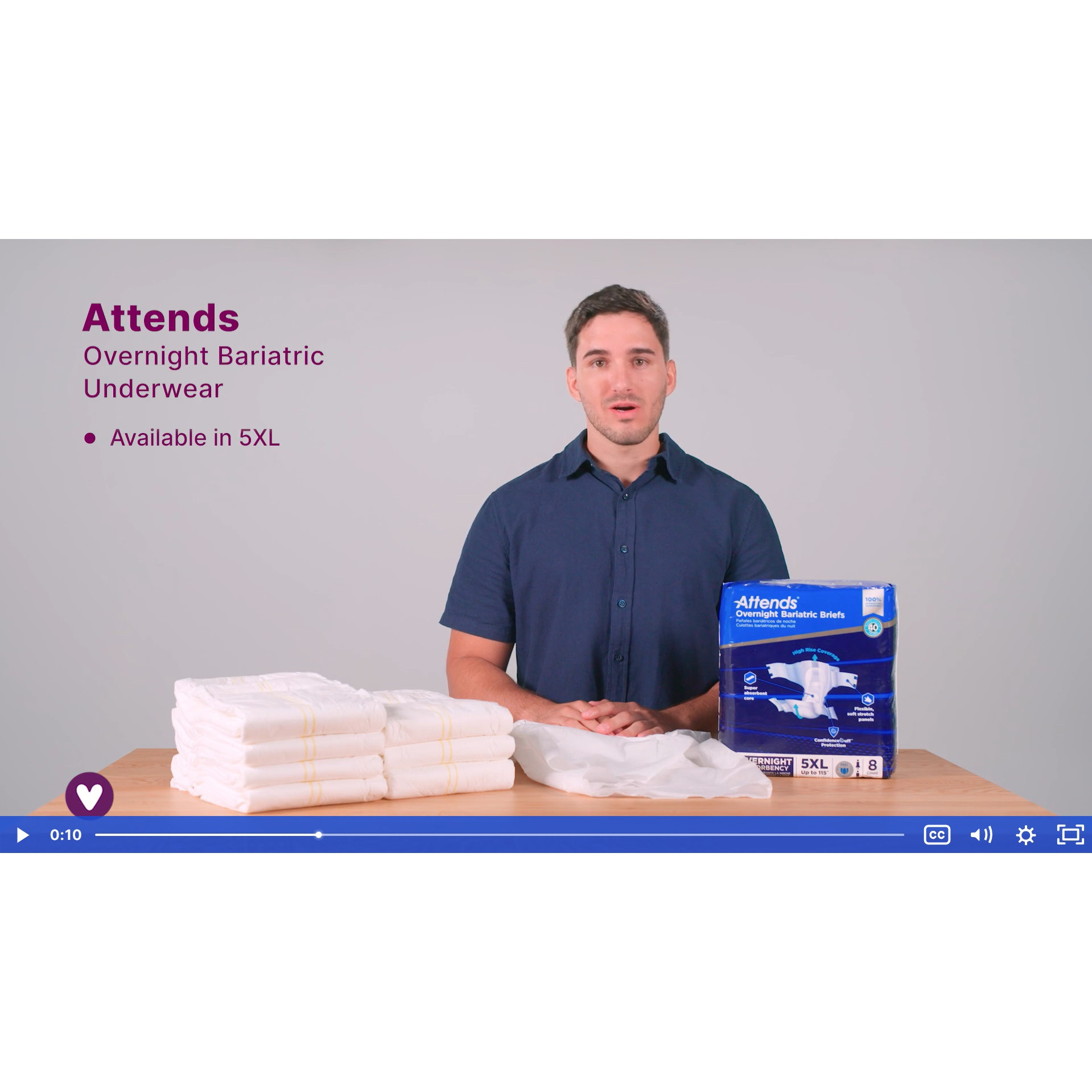 Attends Overnight Bariatric Briefs, 5XL