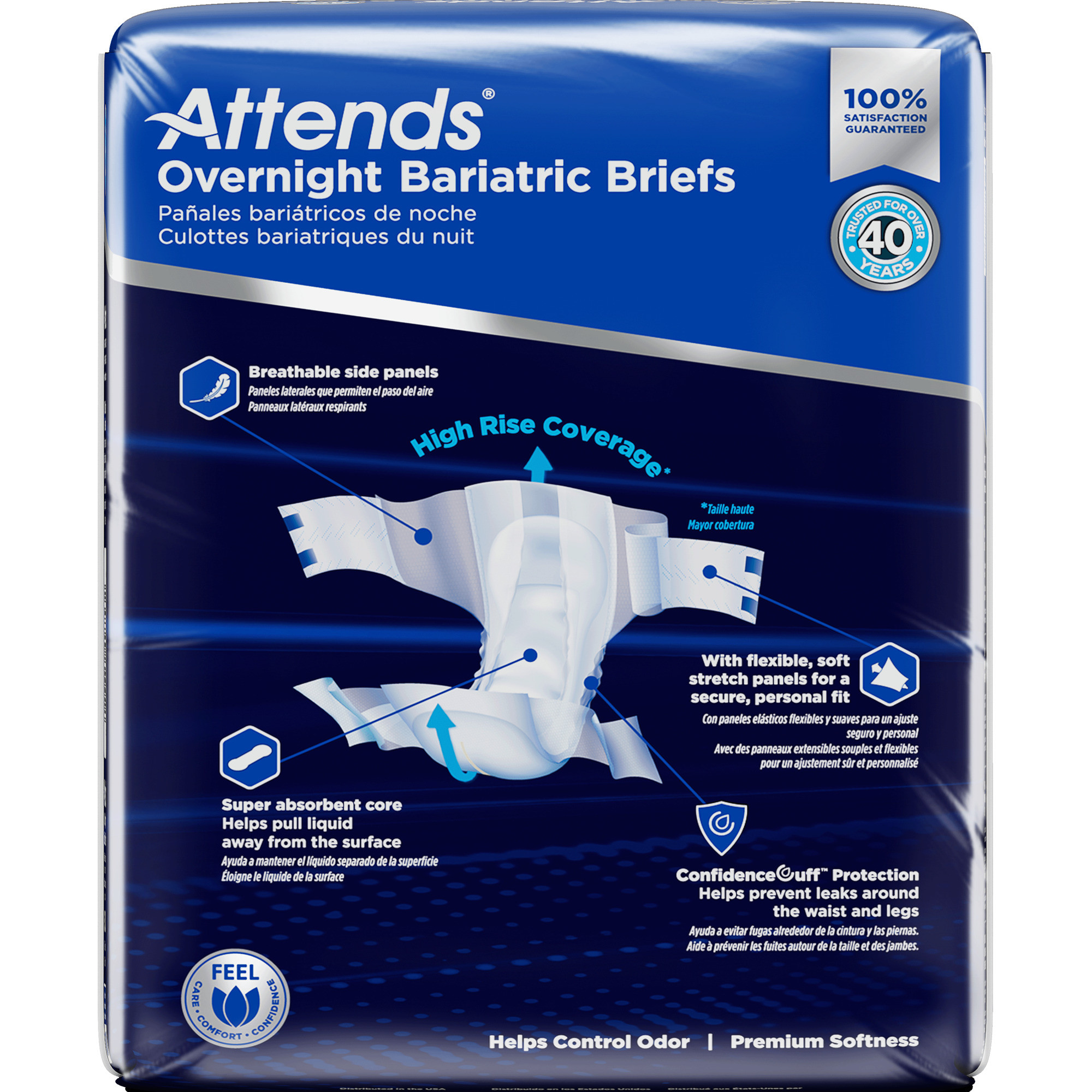 Attends Overnight Bariatric Briefs, 5XL