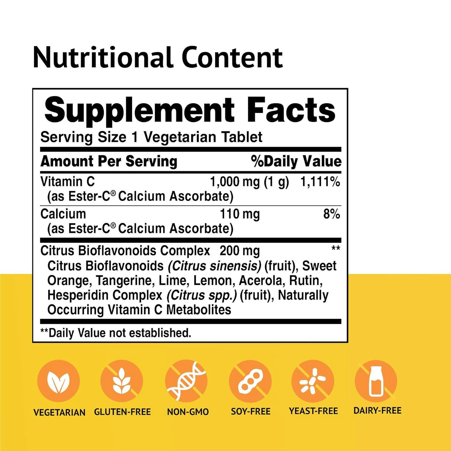 Ester-C 1000 mg with Citrus Bioflavonoids, Vegetarian