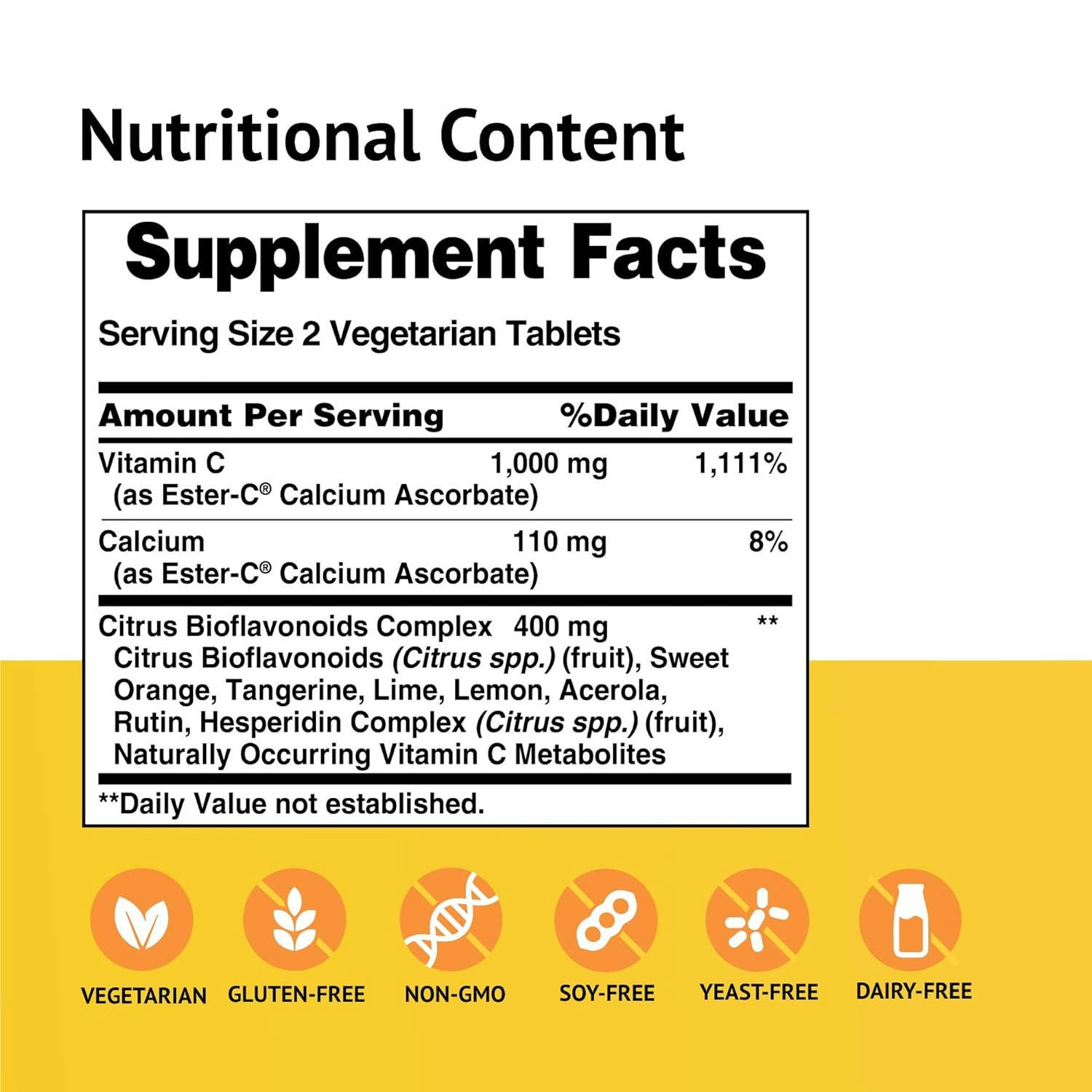 Ester-C 500 mg with Citrus Bioflavonoids, Vegetarian Tablets