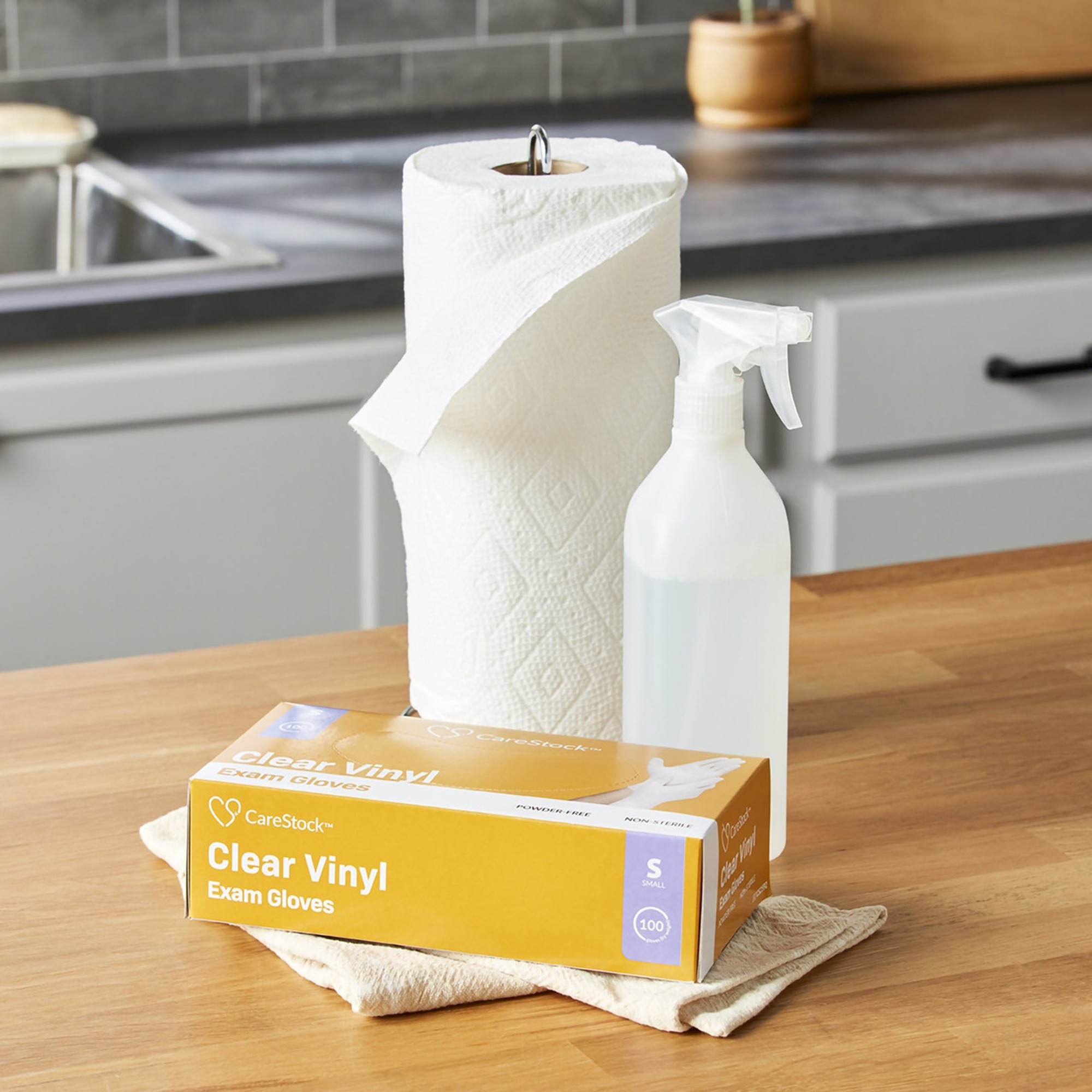 CareStock Clear Vinyl Exam Gloves