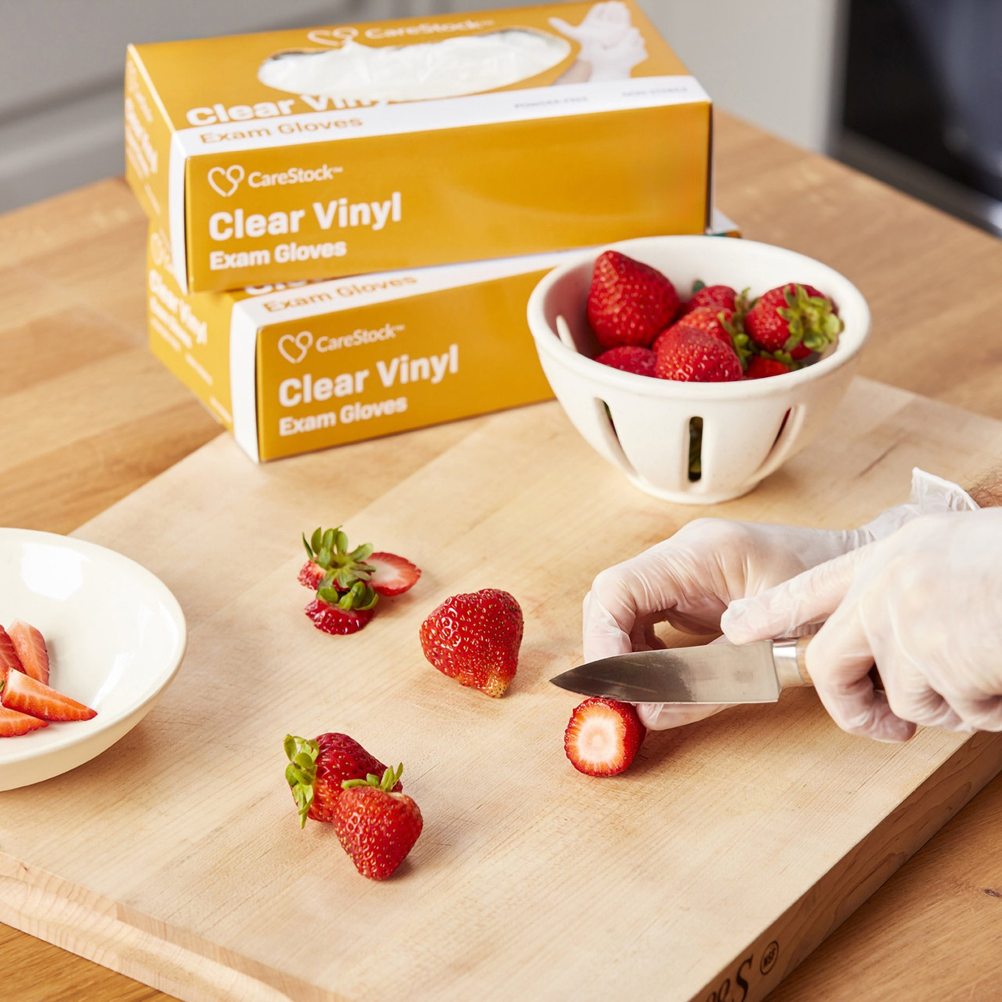 CareStock Clear Vinyl Exam Gloves