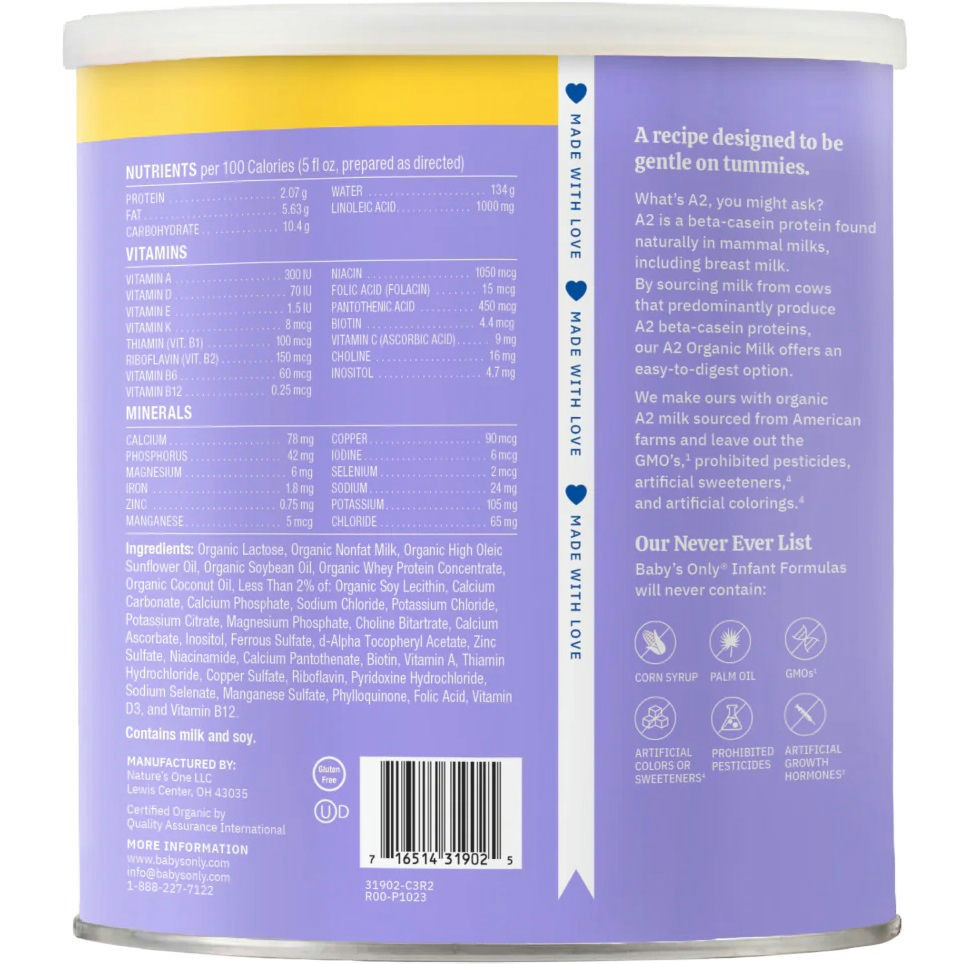 Baby's Only A2 Organic Milk Infant Formula