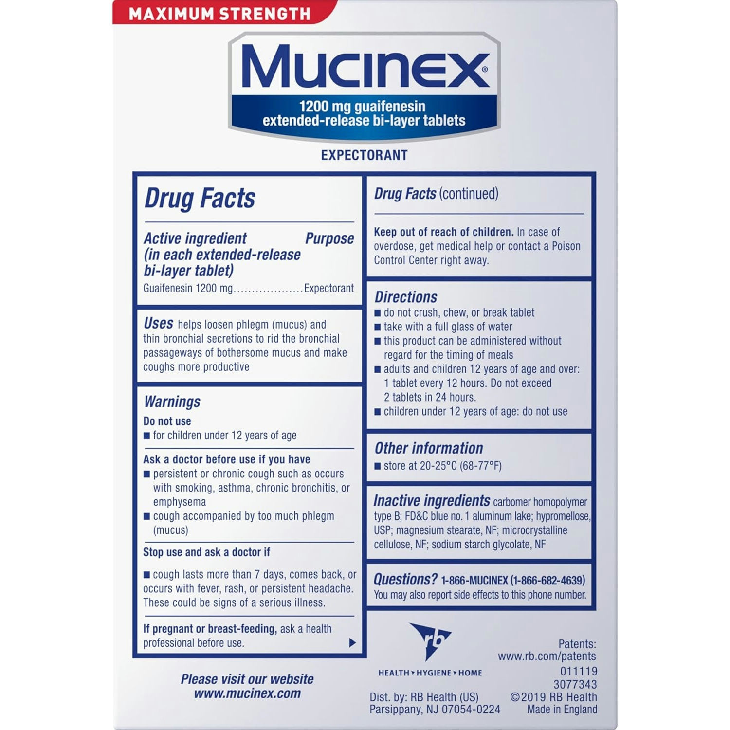 Mucinex Maximum Strength Expectorant