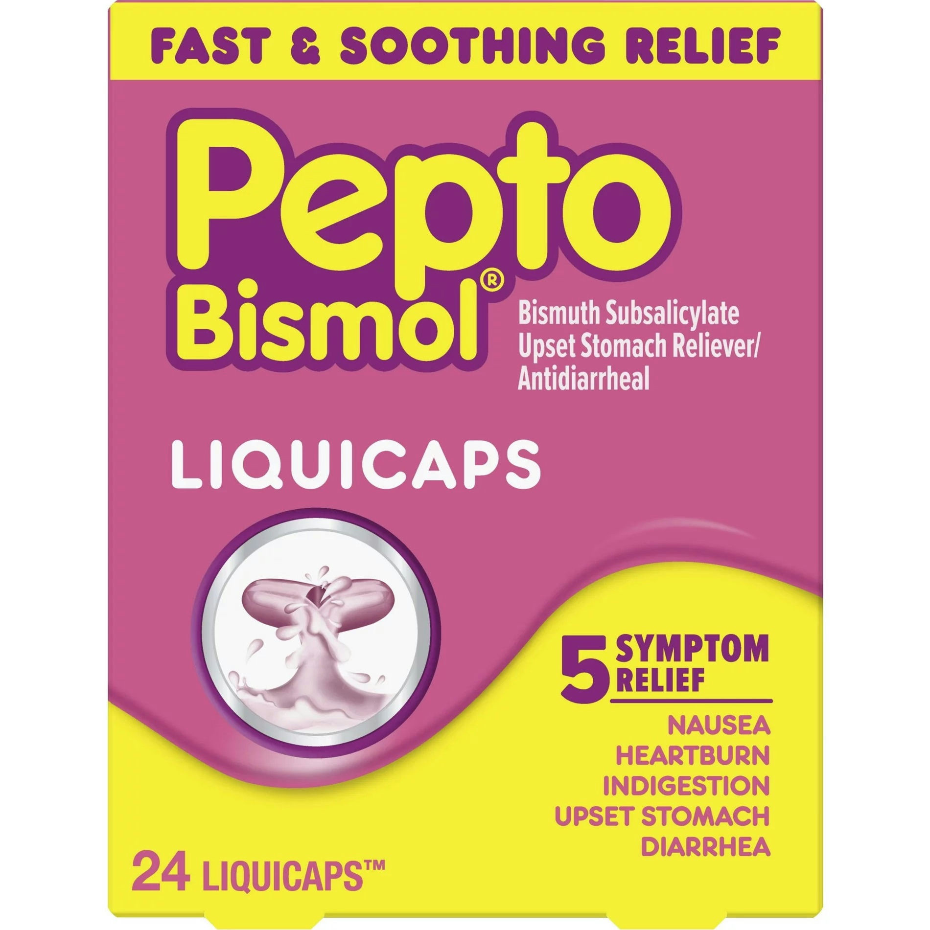 Pepto Bismol Upset Stomach Reliever Antidiarrheal