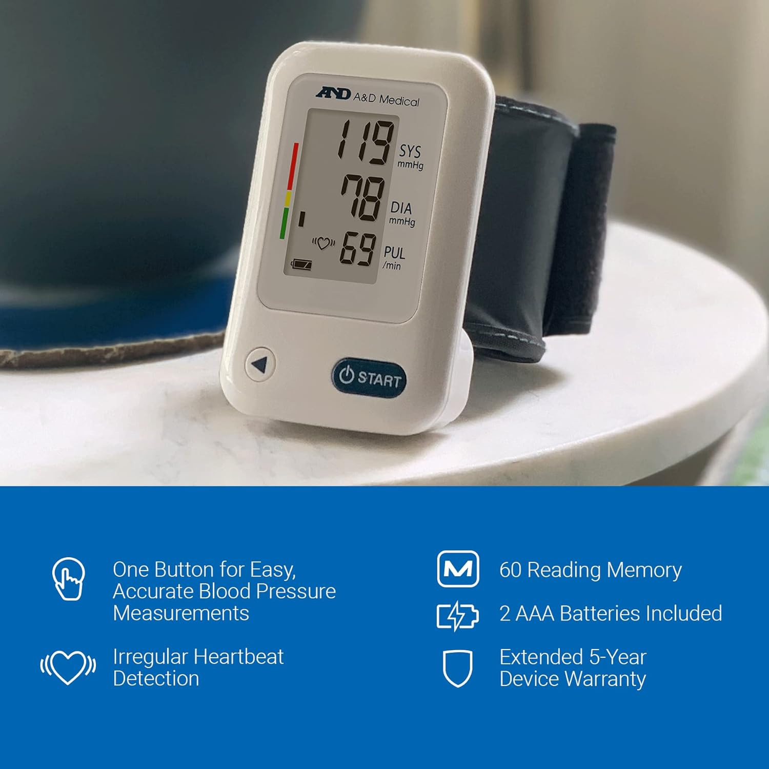 A&D Medical Premium Wrist Blood Pressure Monitor