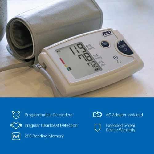 A&D Medical Quick Response Blood Pressure Monitor with Easy-fit Cuff