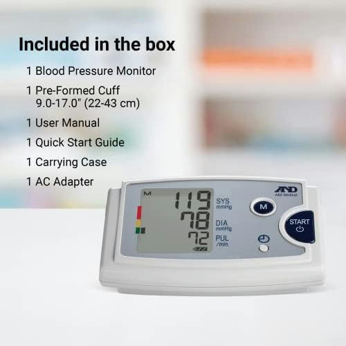 A&D Medical Quick Response Blood Pressure Monitor with Easy-fit Cuff